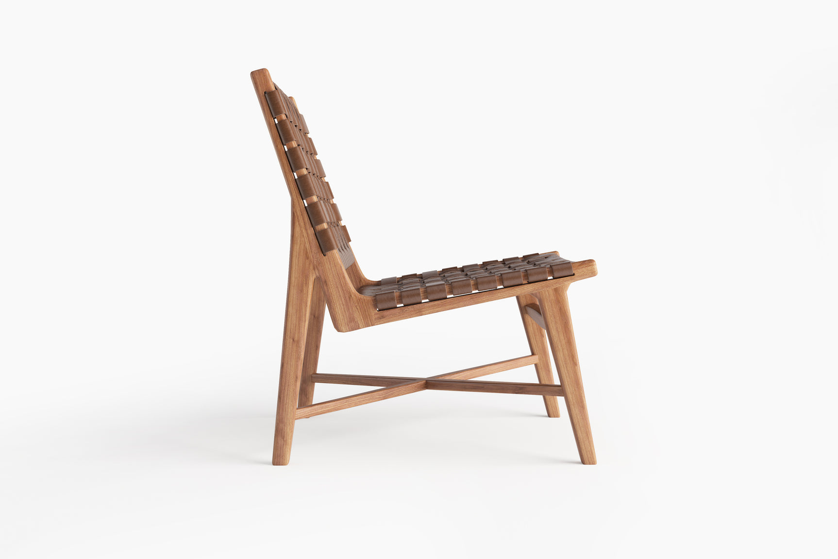 Lauren Leather & Wood Accent Chair