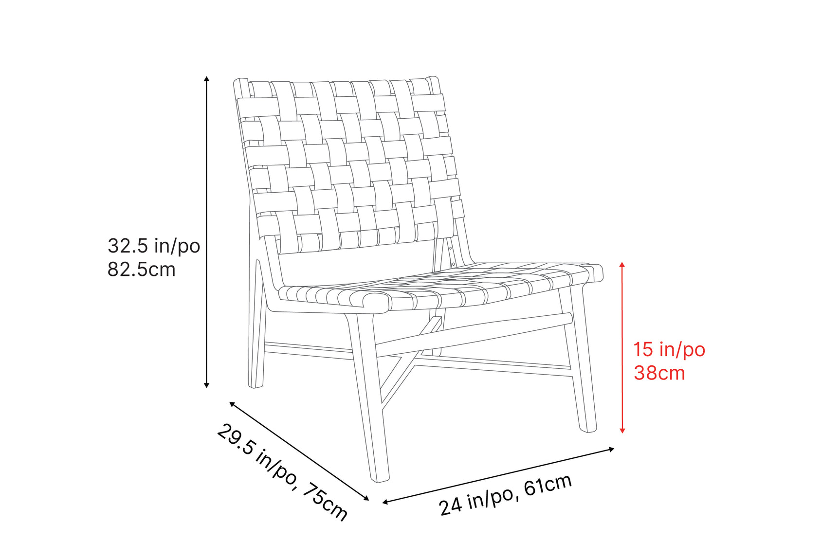 Lauren Leather & Wood Accent Chair