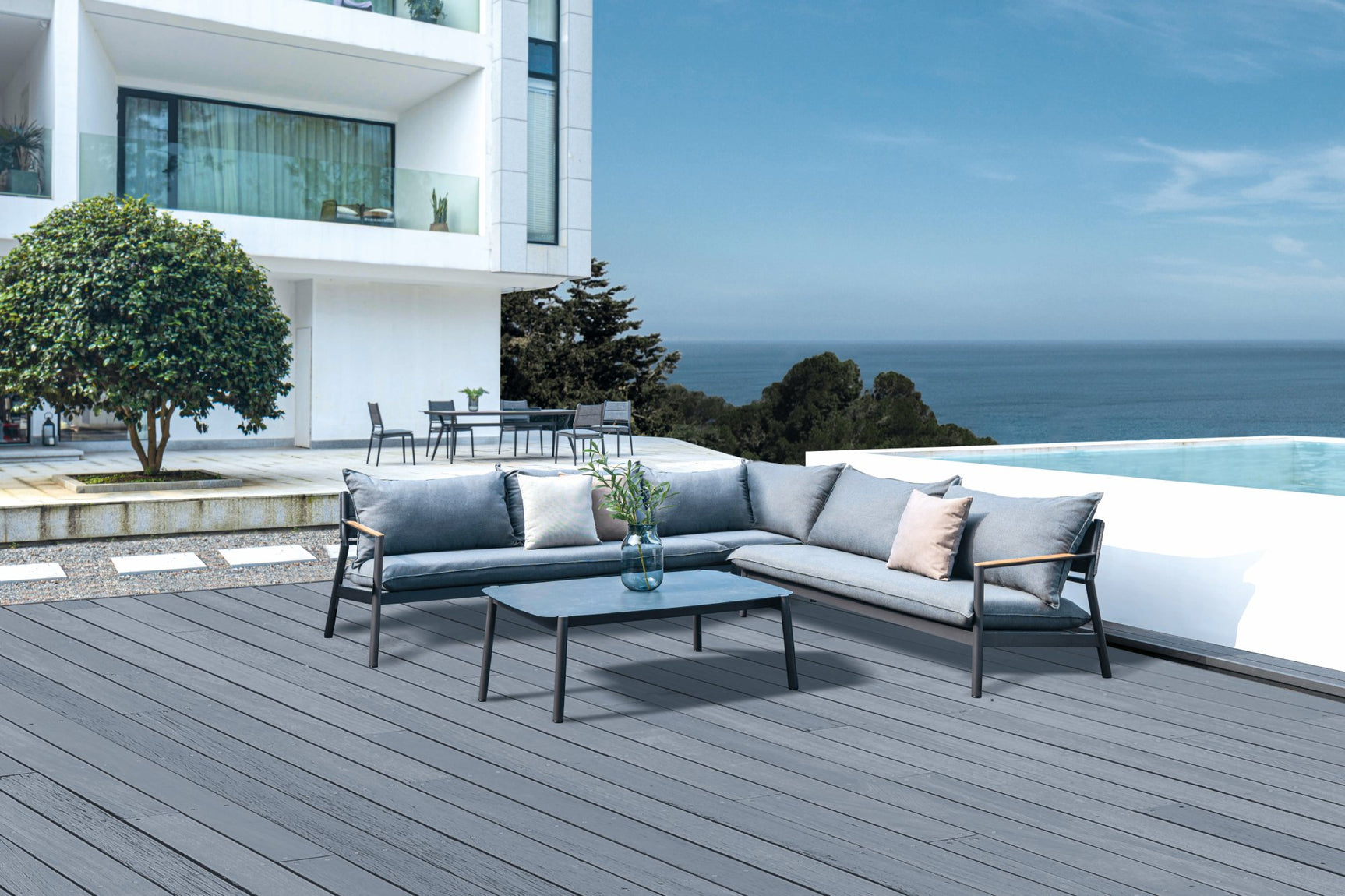 Lena 4-Piece Outdoor Corner Sectional Set