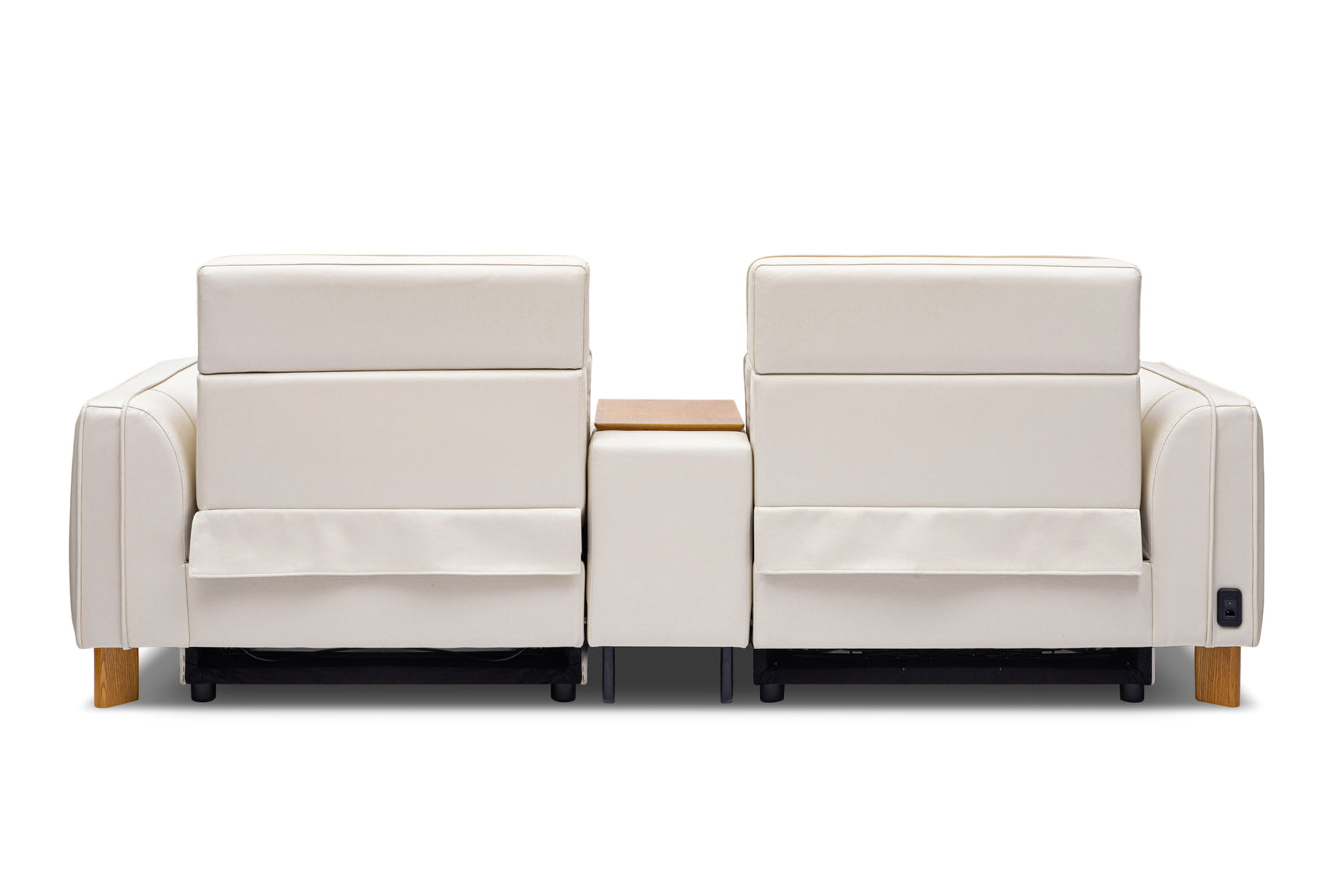 Lesley Leather Dual Recliner Sofa with Console