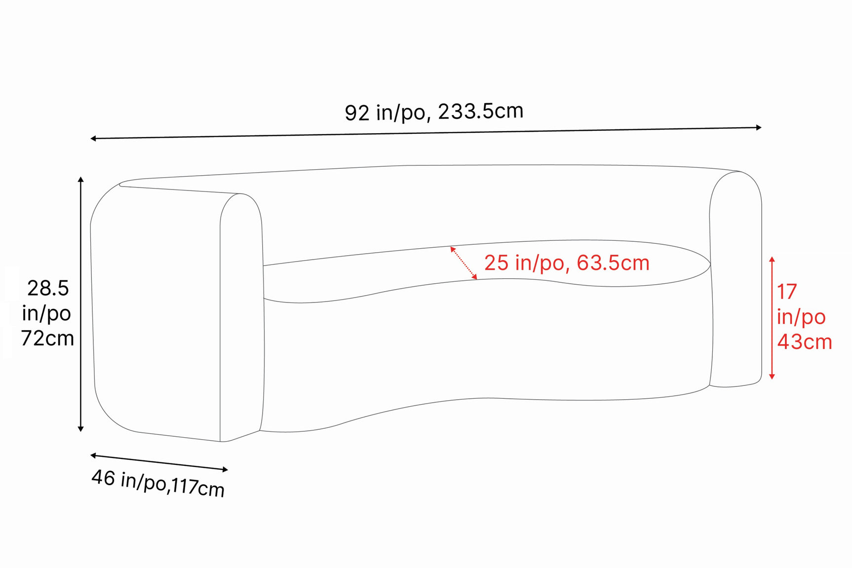 Letizia Boucle Curved Sofa