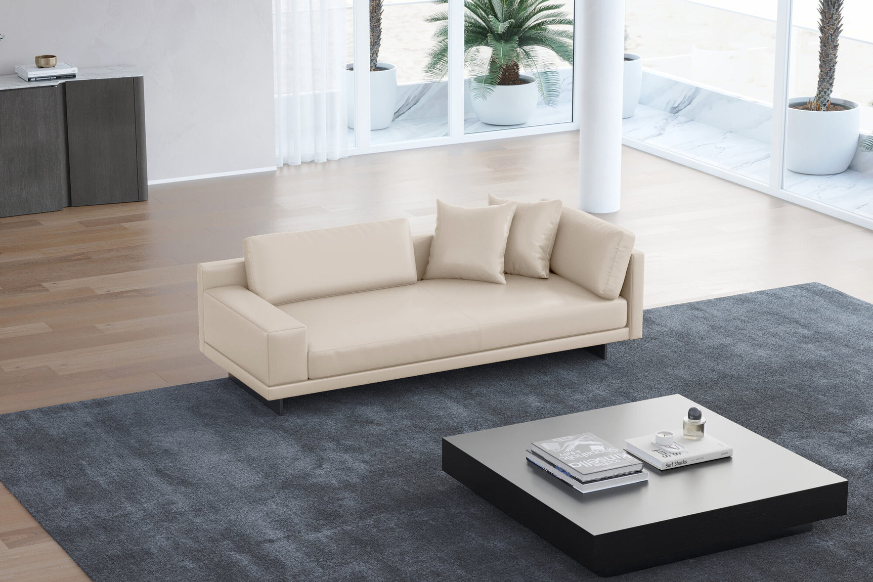 Alessandro Leather Loveseat Sofa