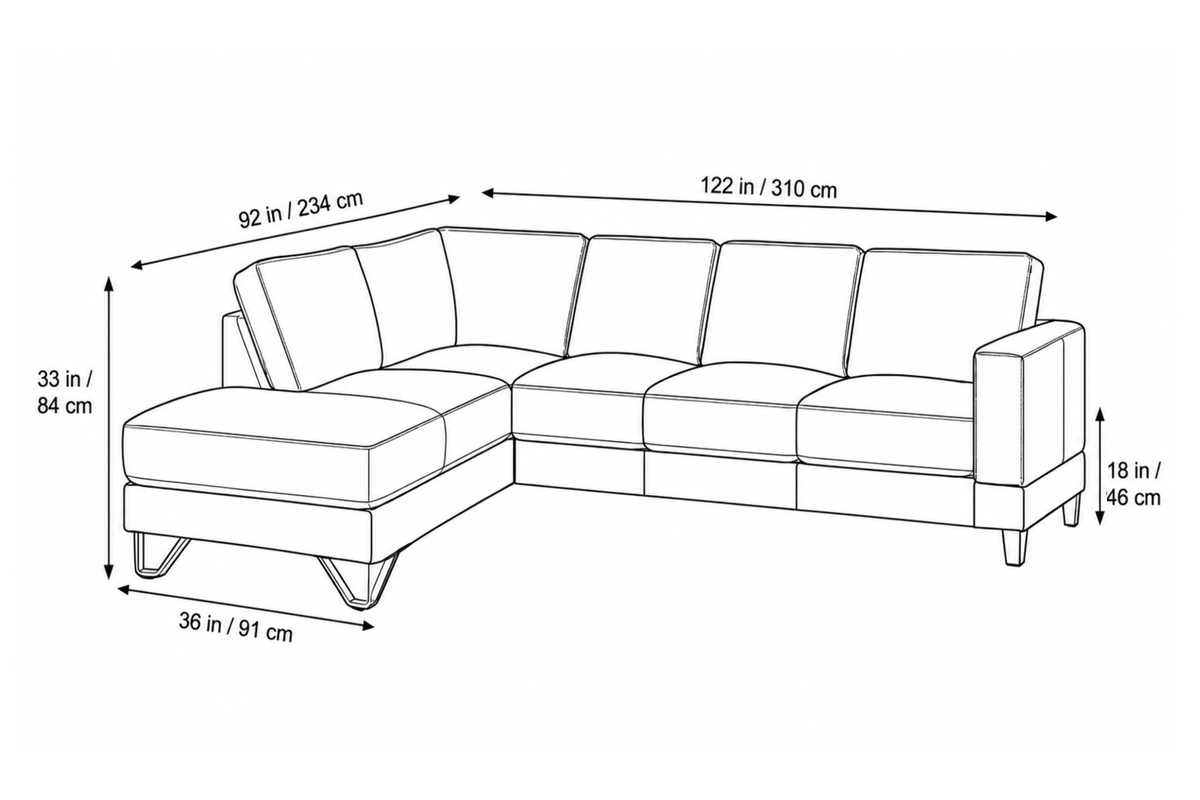 Lucien Leather Sectional Sofa