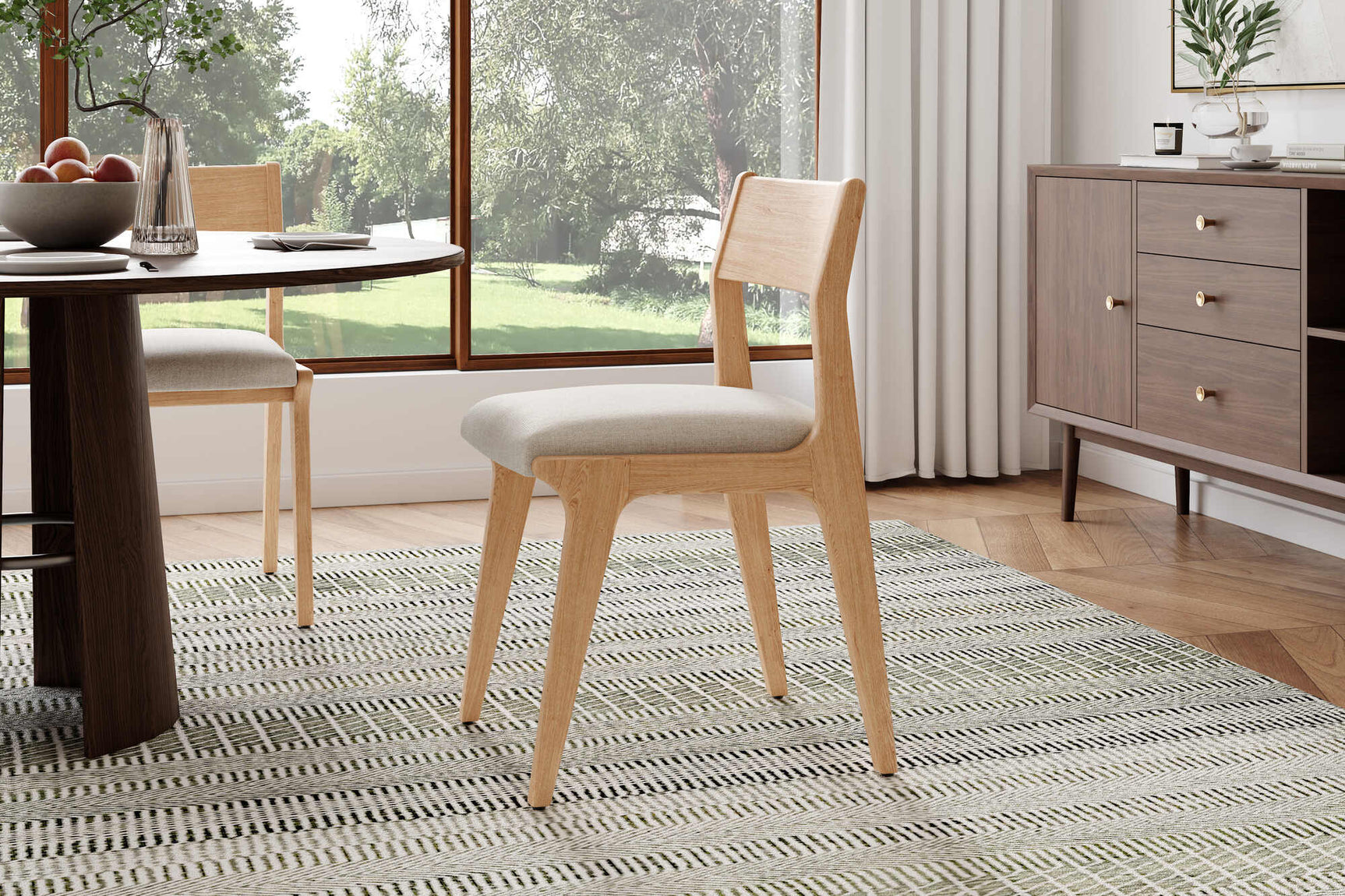 Lucrezia Fabric Dining Chair (Set of 2)