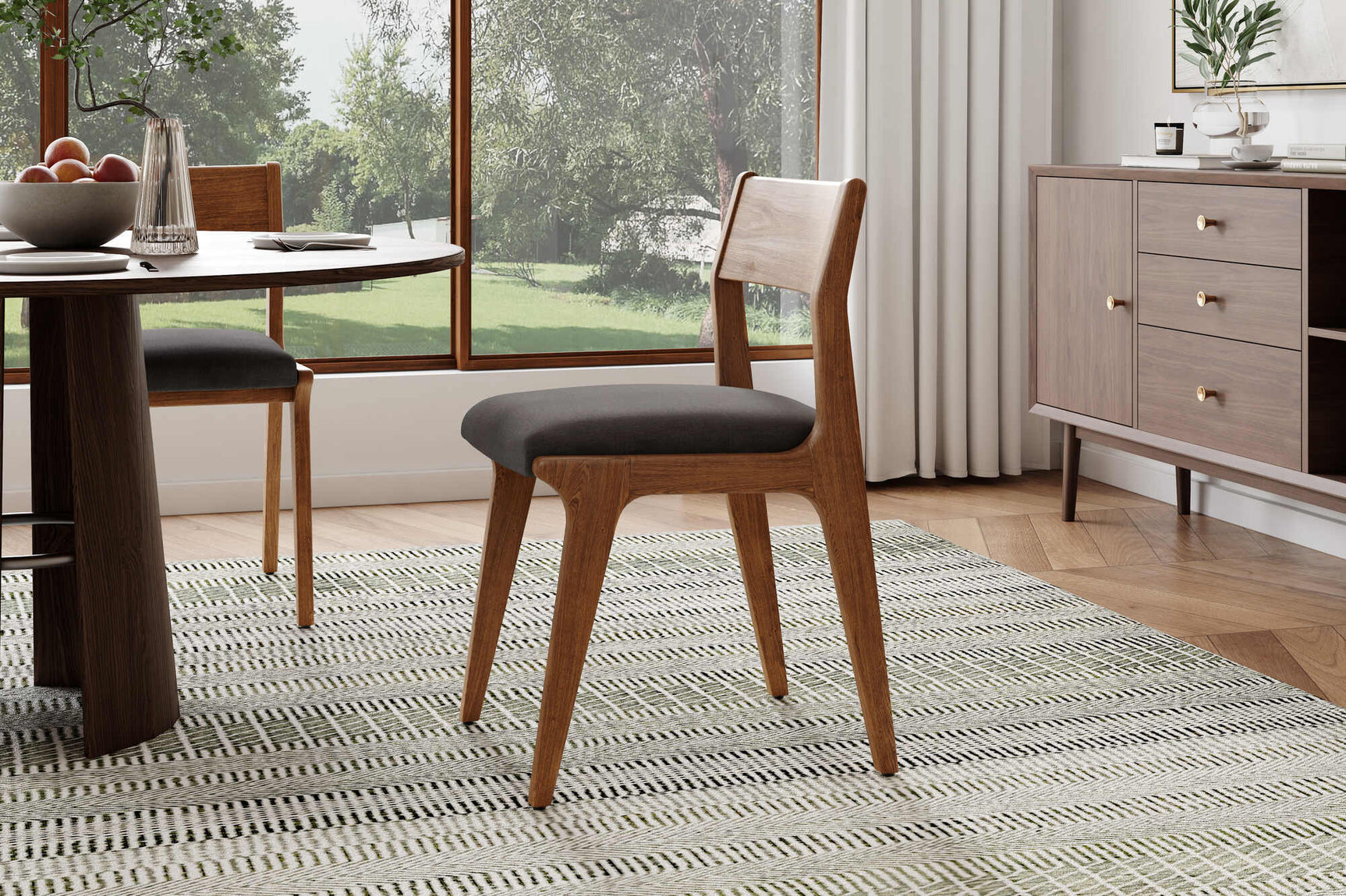 Lucrezia Fabric Dining Chair (Set of 2)