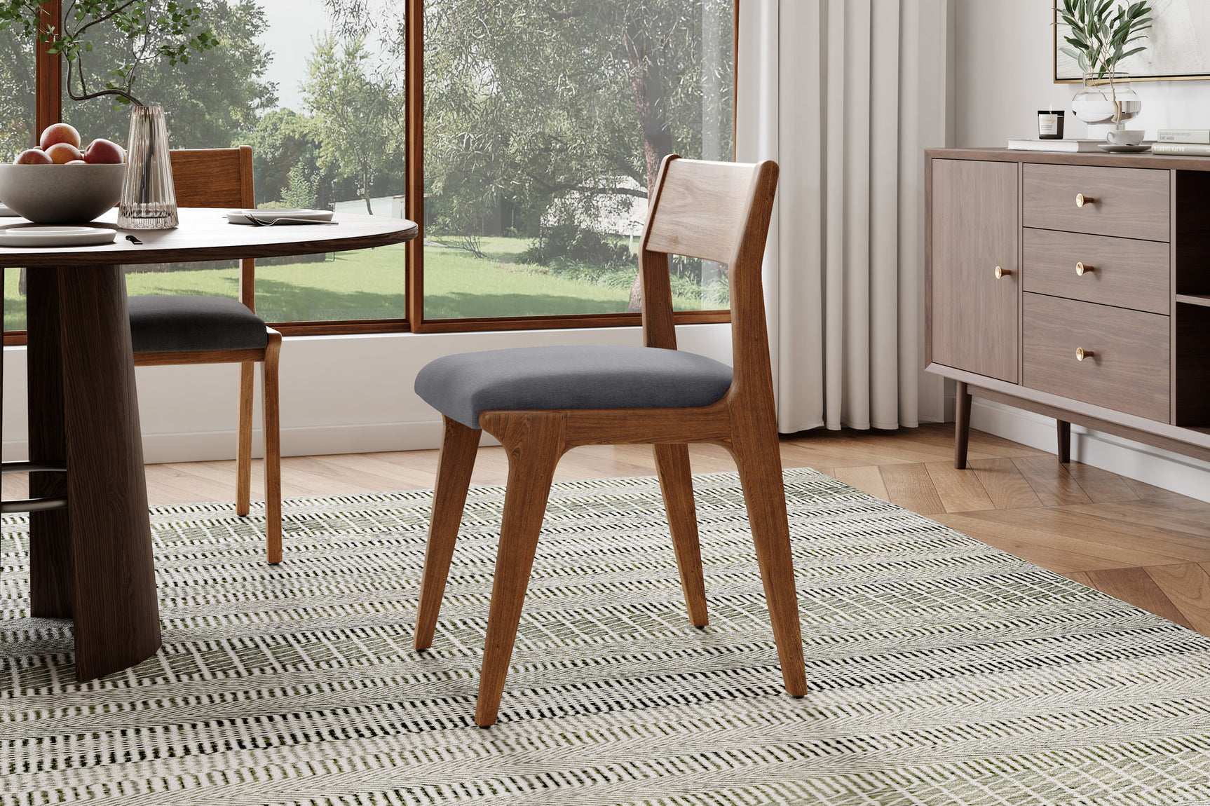 Lucrezia Fabric Dining Chair (Set of 2)