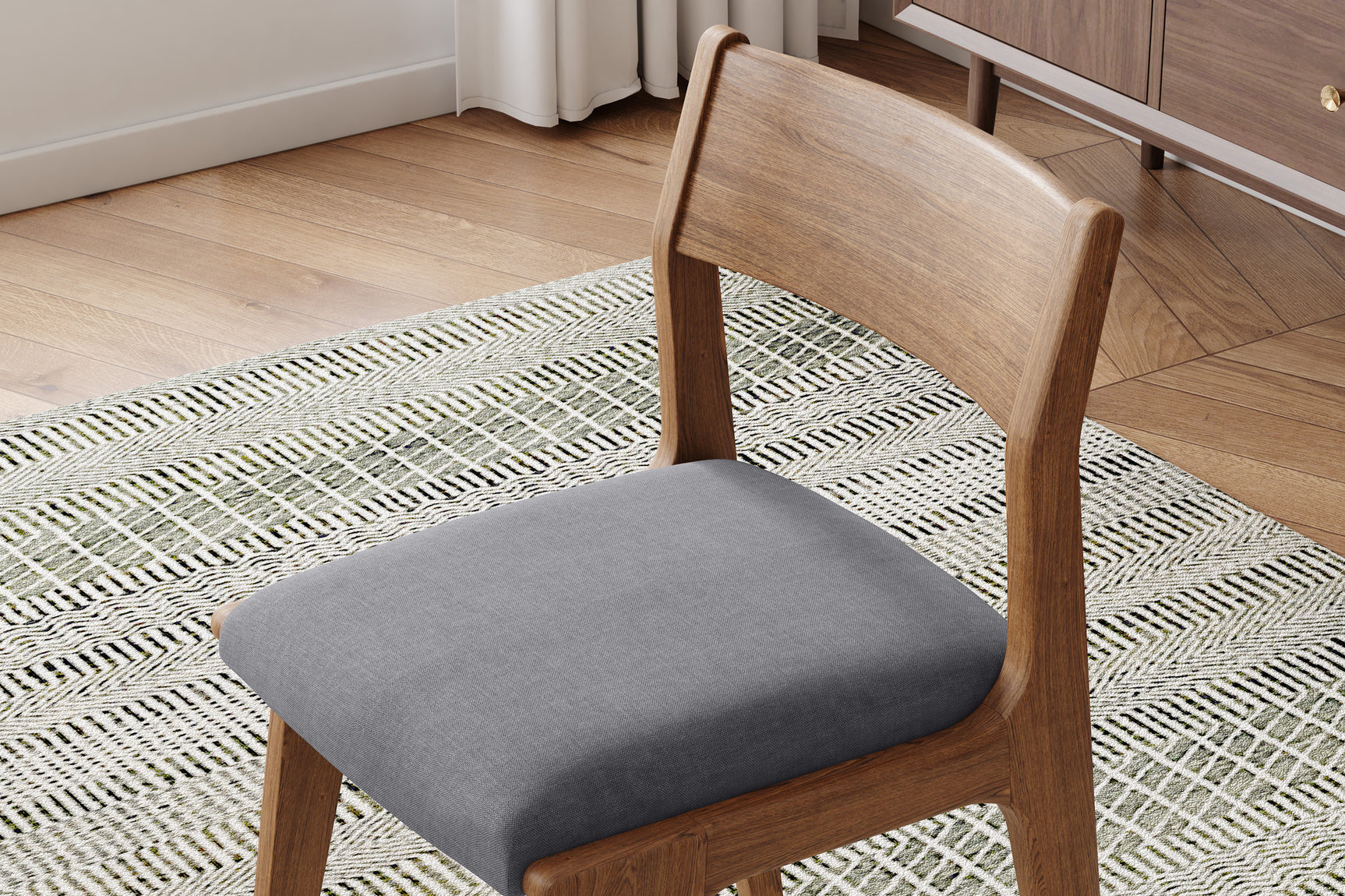 Lucrezia Fabric Dining Chair (Set of 2)