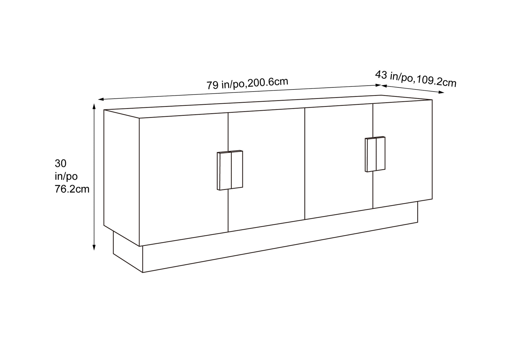 Maelle Ash Wood Sideboard
