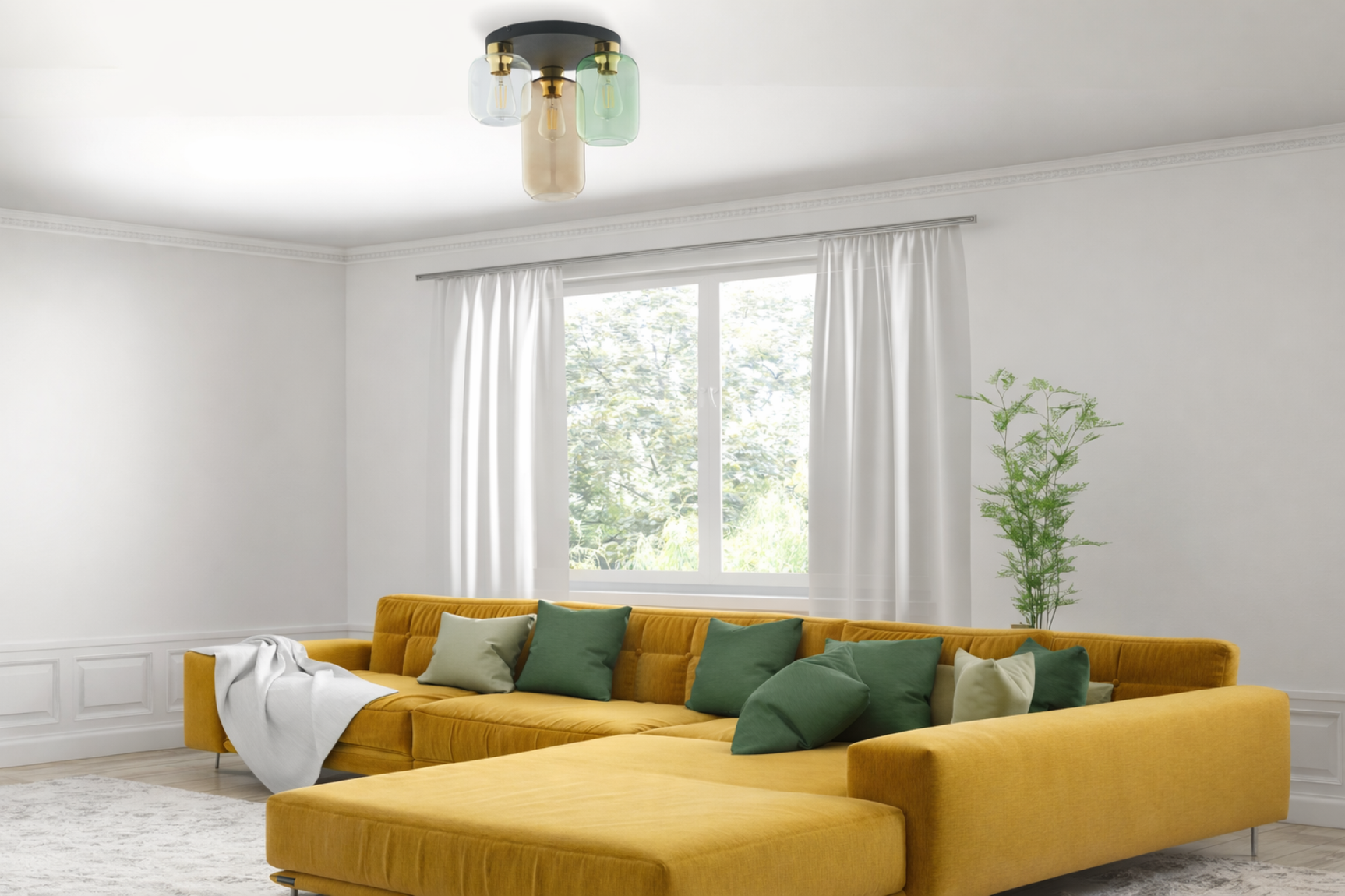 Marco Mid-Century Modern Flush Mount Light 3