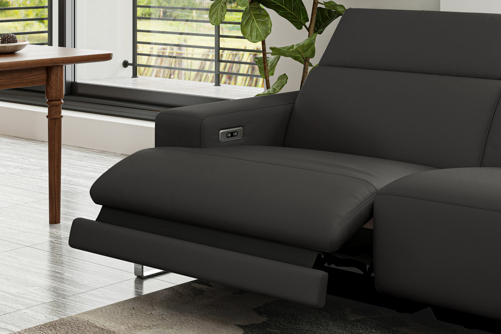 Melania Leather Reclining Corner Sectional Sofa