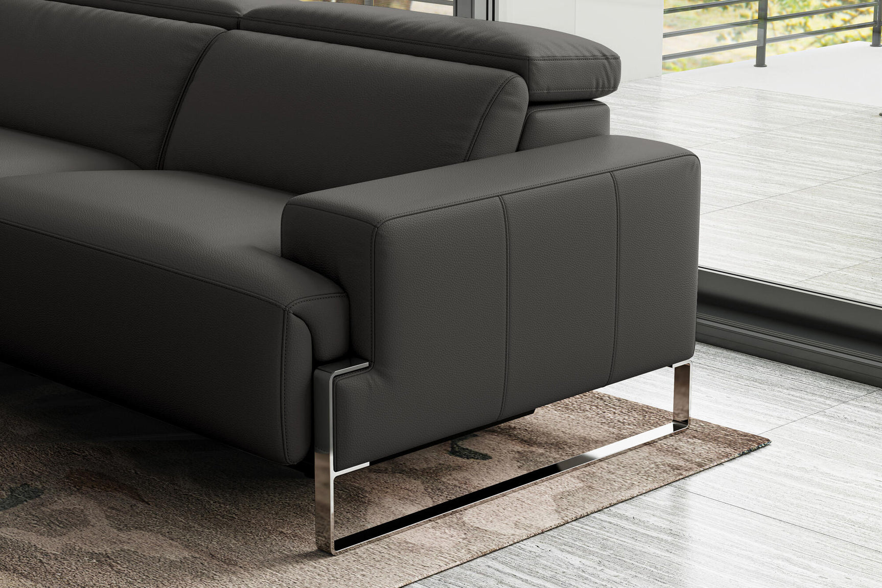 Melania Leather Reclining Sofa