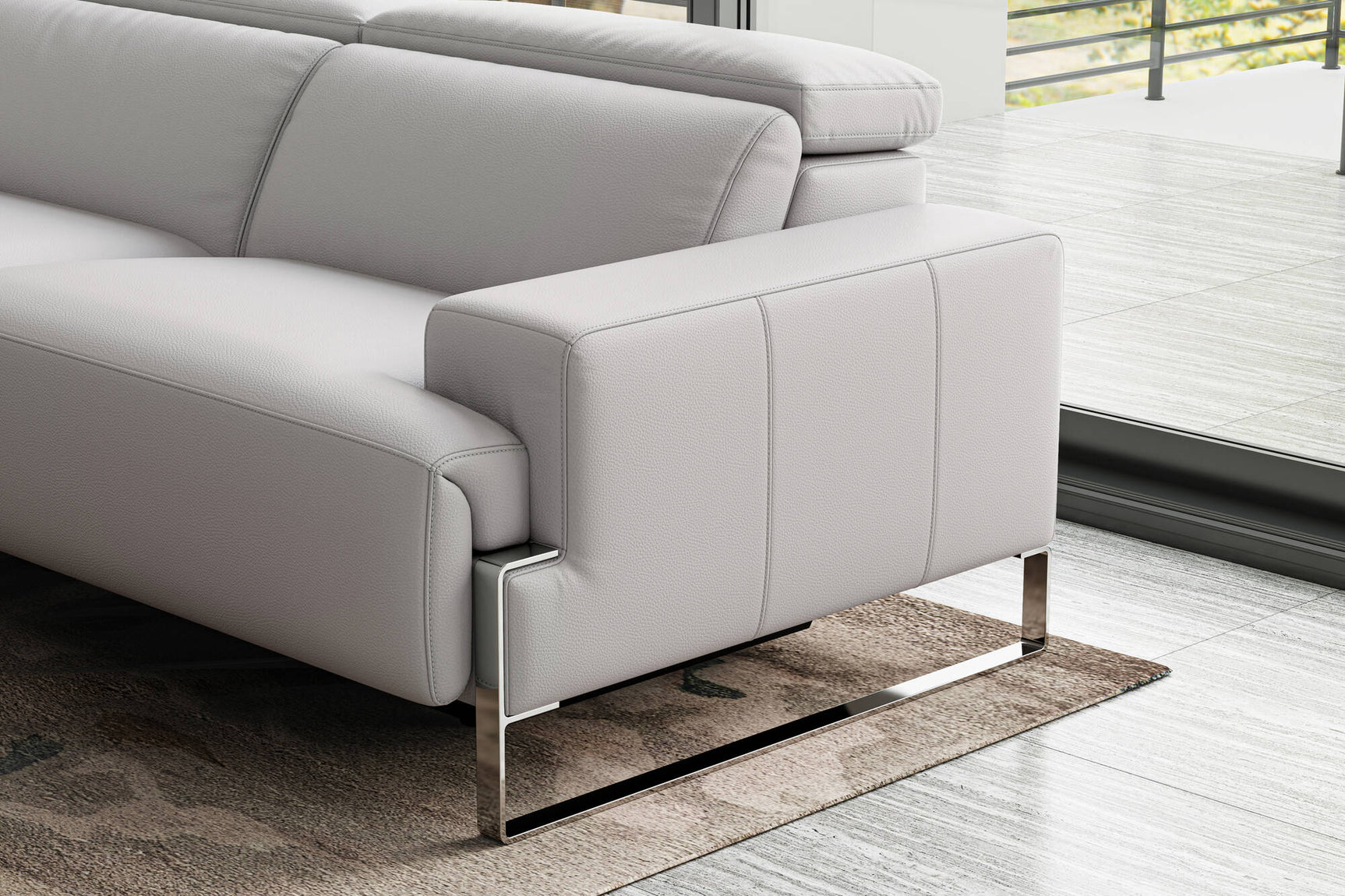 Melania Leather Reclining Sofa