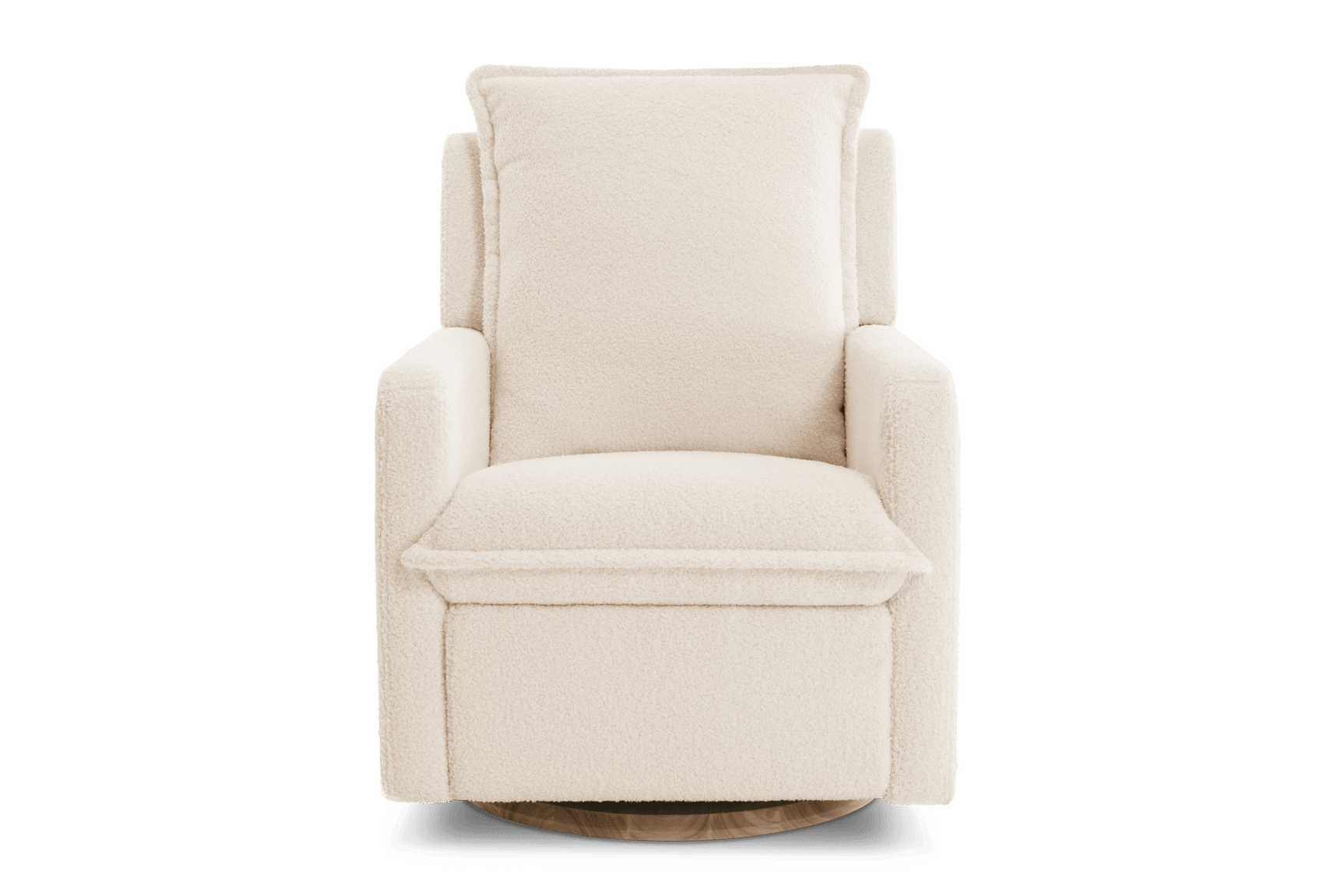 Milo Sheepskin-Finish Fabric Swivel Recliner Chair