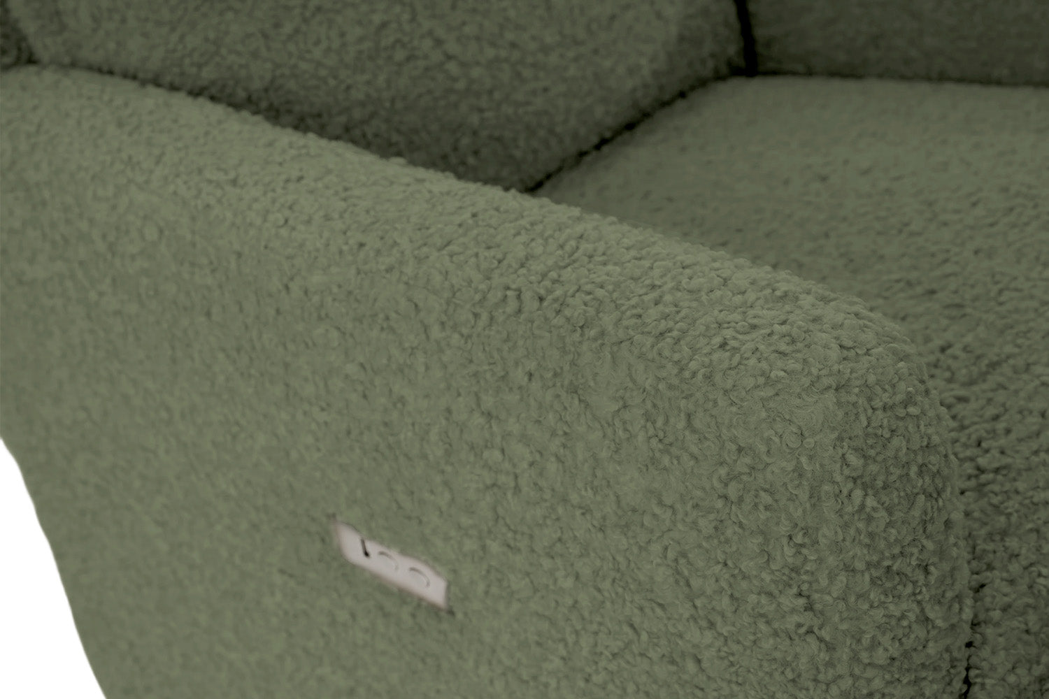 Milo Sheepskin-Finish Fabric Swivel Recliner Chair