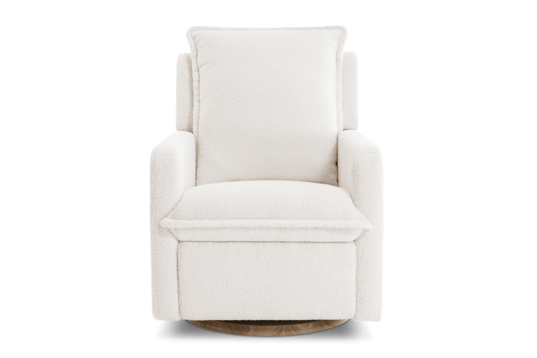 Milo Sheepskin-Finish Fabric Swivel Recliner Chair