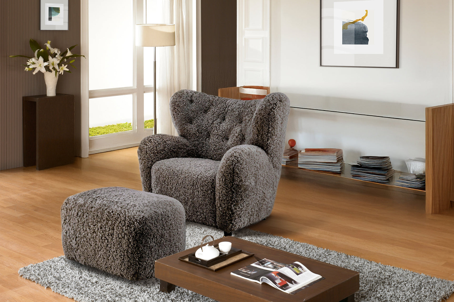 Misty Genuine Sheepskin Accent Chair