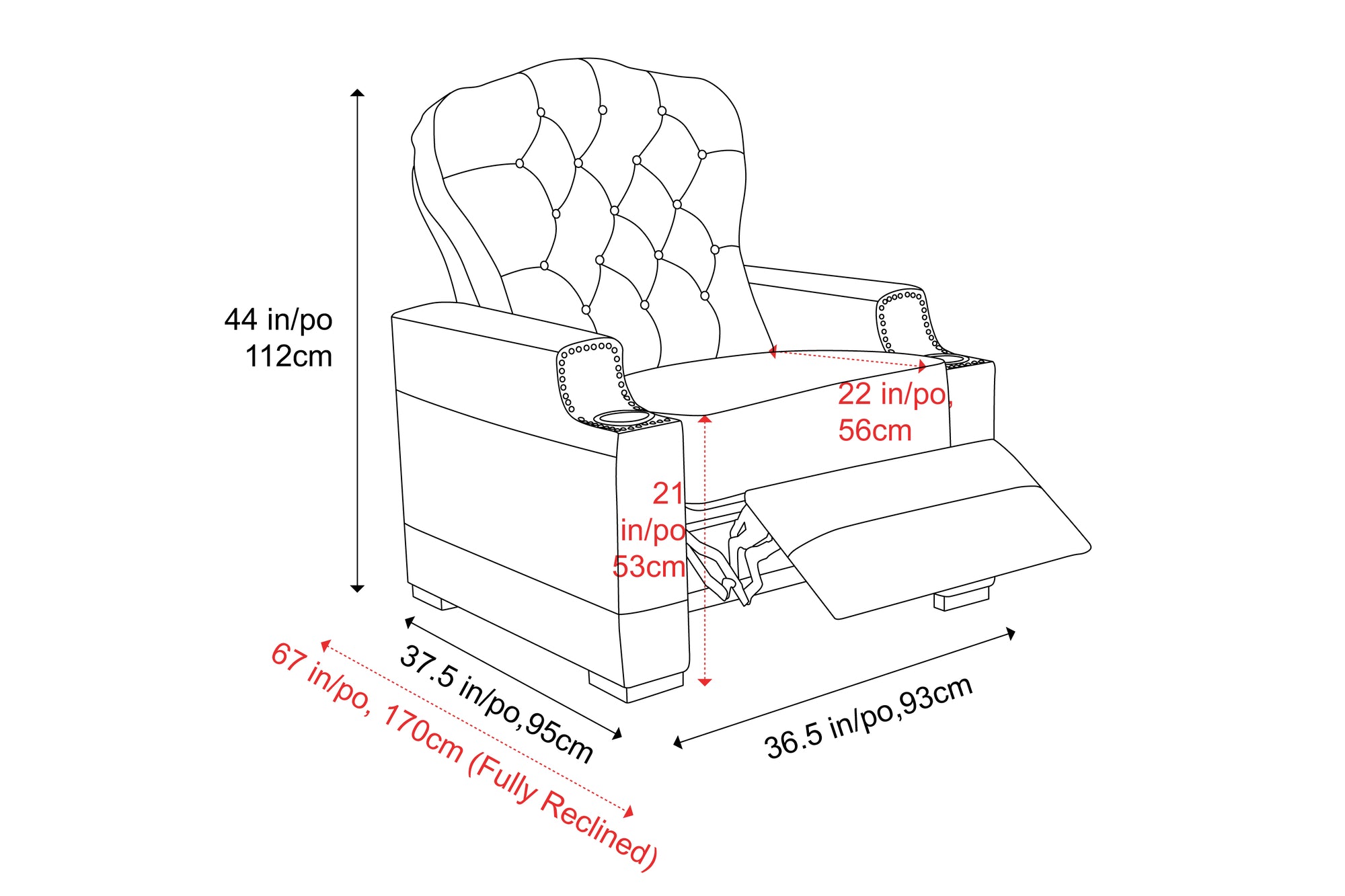 Moulin Velour Recliner