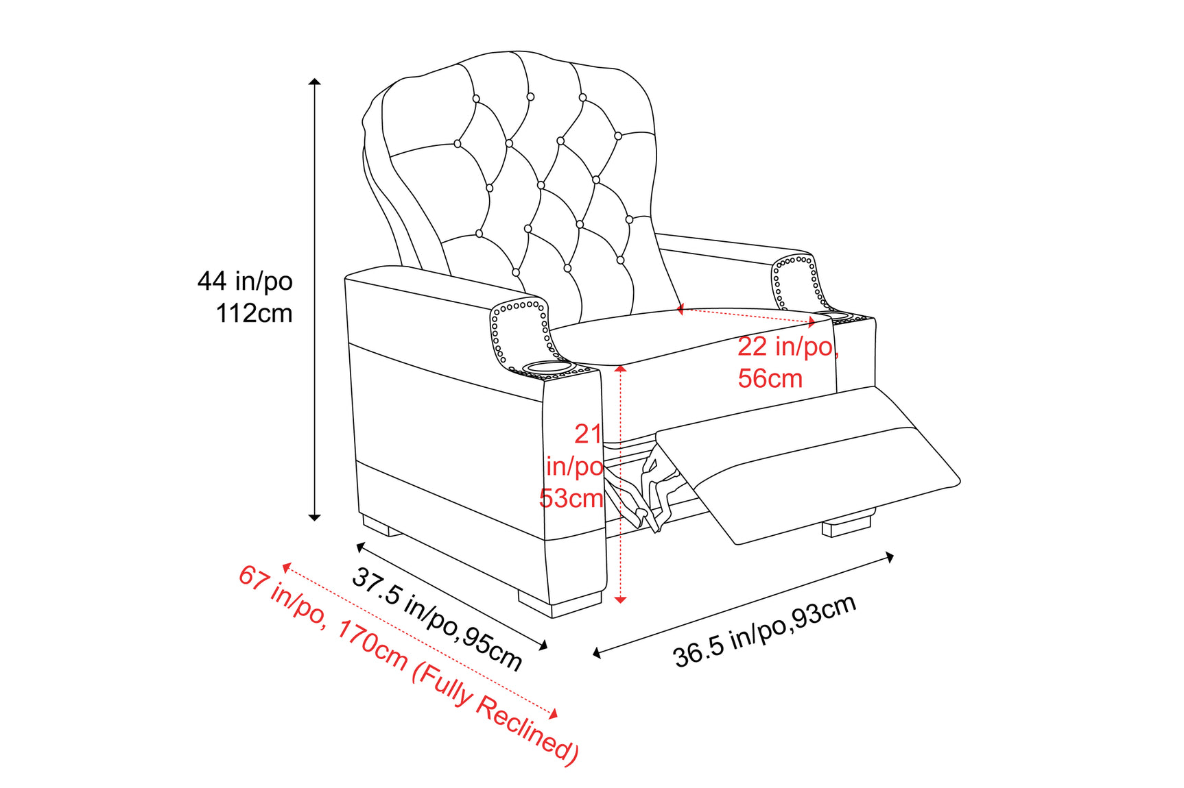 Moulin Velour Recliner