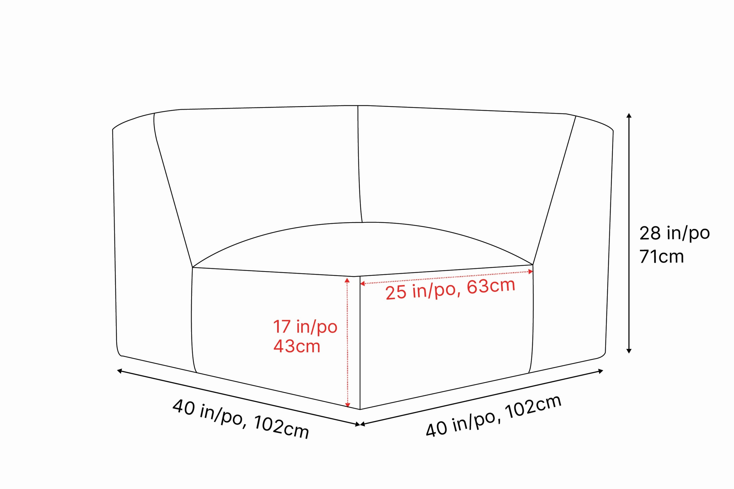 Nathan Leather Corner Sofa Module