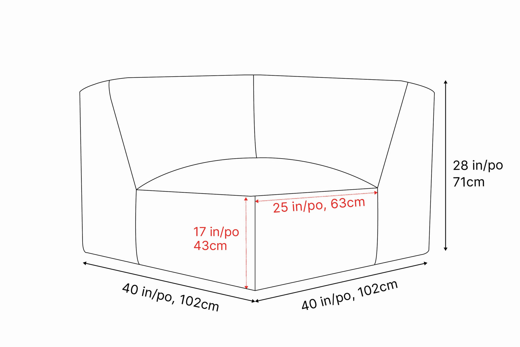 Nathan Leather Corner Sofa Module