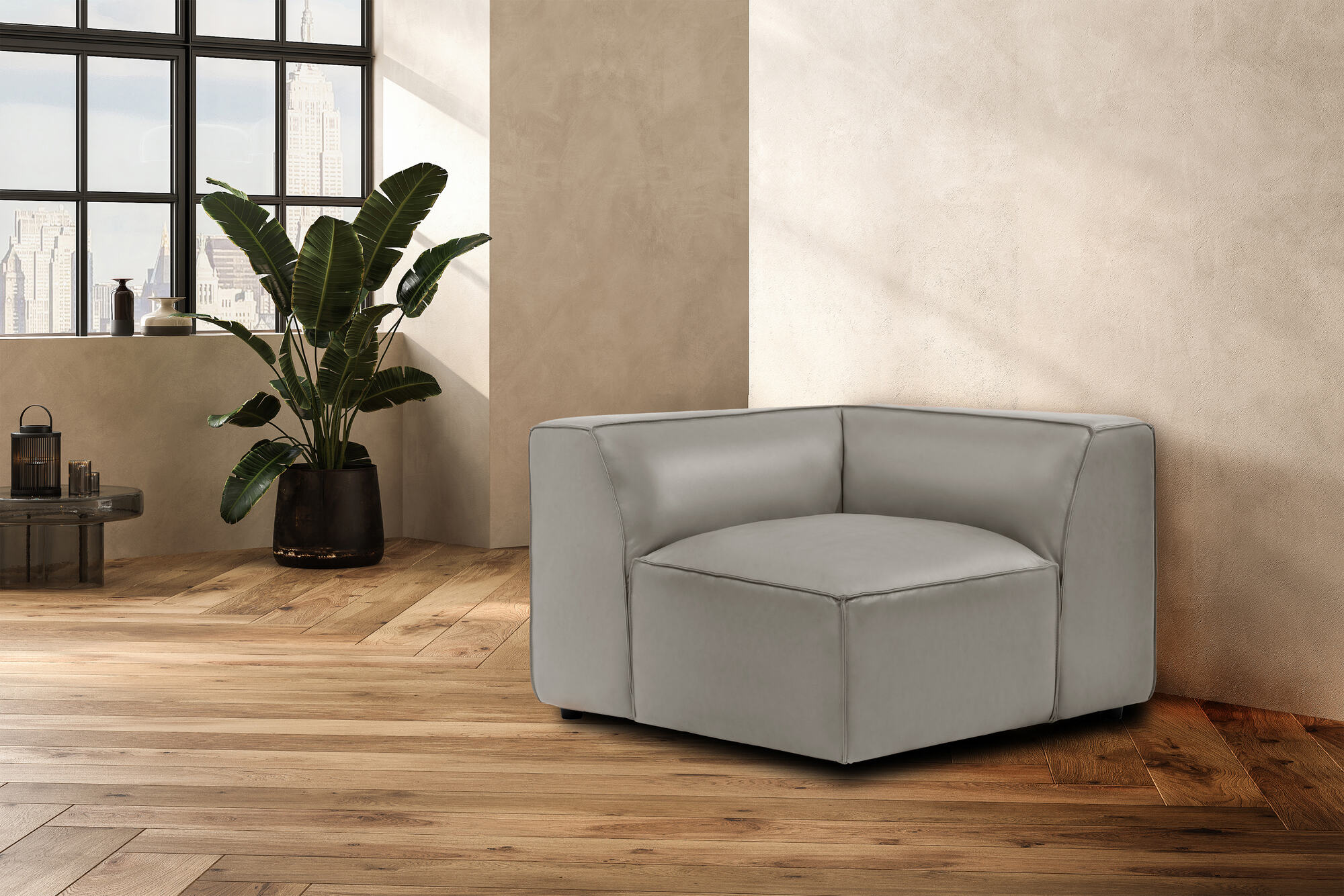 Nathan Leather Corner Sofa Module