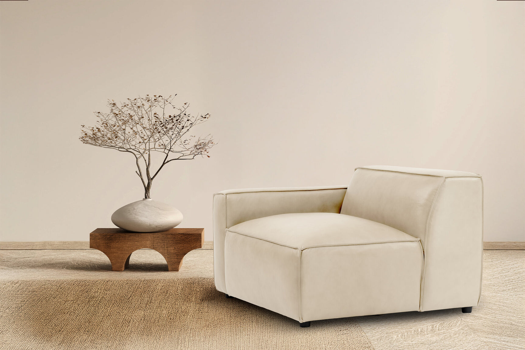 Nathan Leather Left Arm Sofa Module