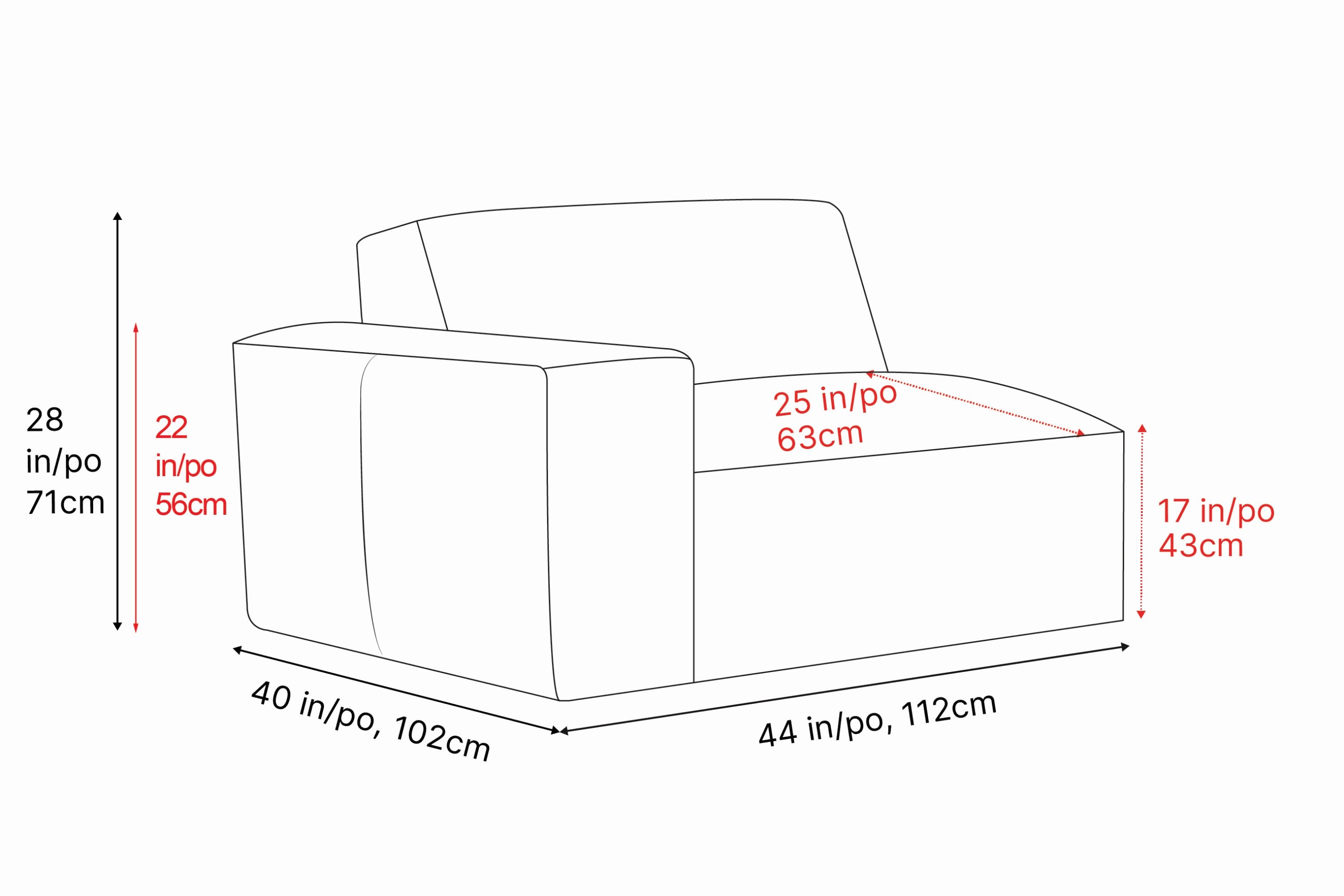 Nathan Leather Left Arm Sofa Module