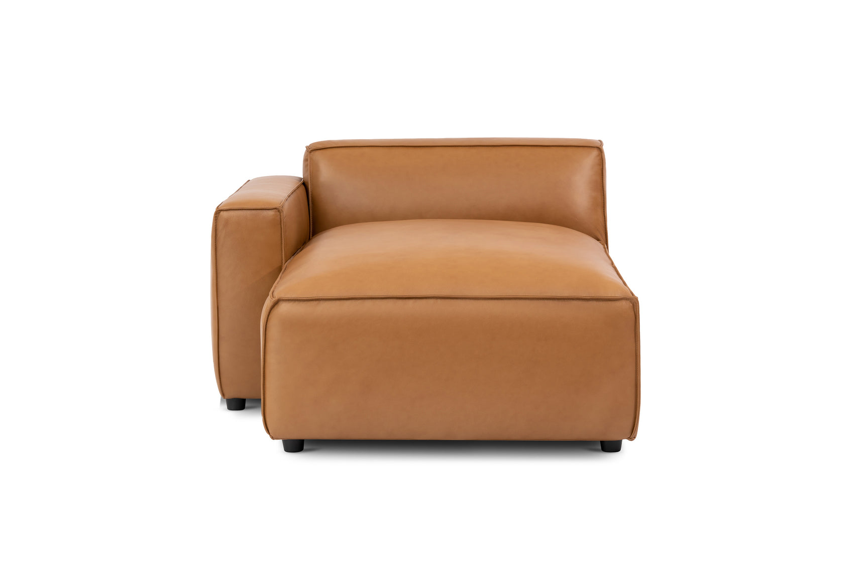 Nathan Leather Left Chaise Sofa Module