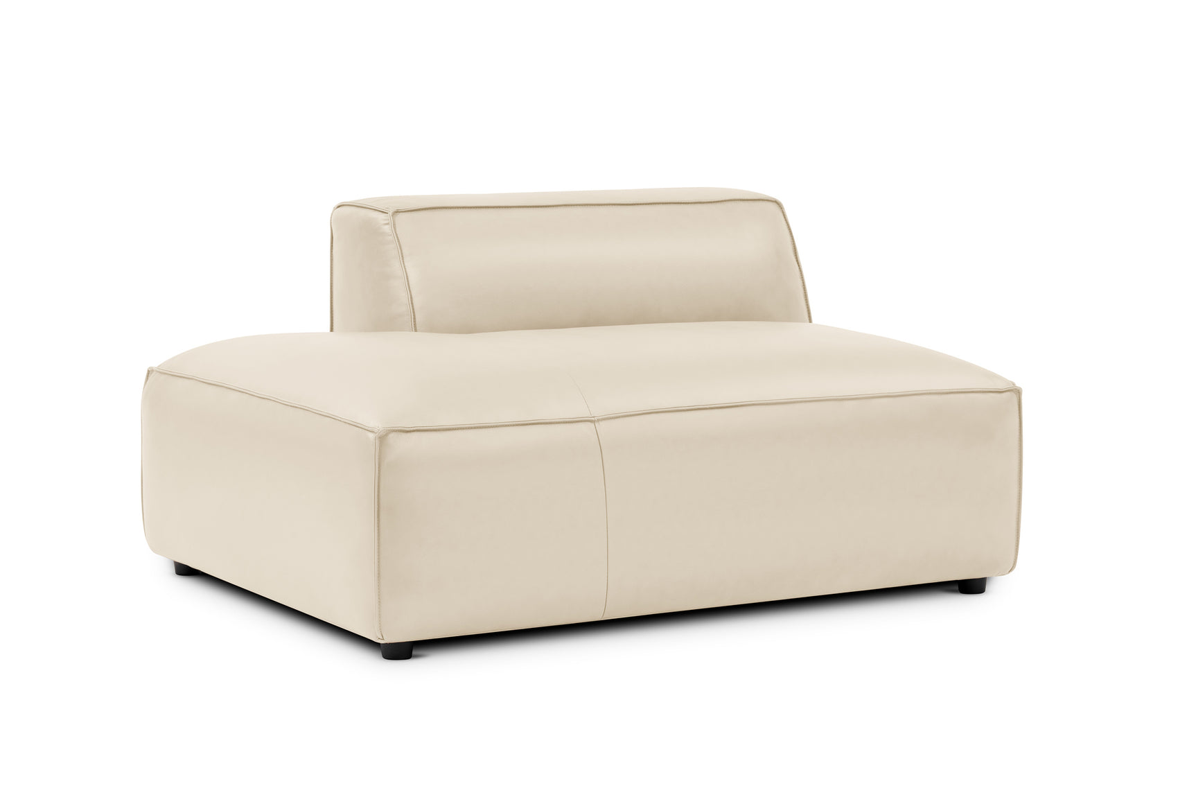 Nathan Leather Left Open-End Sofa Module