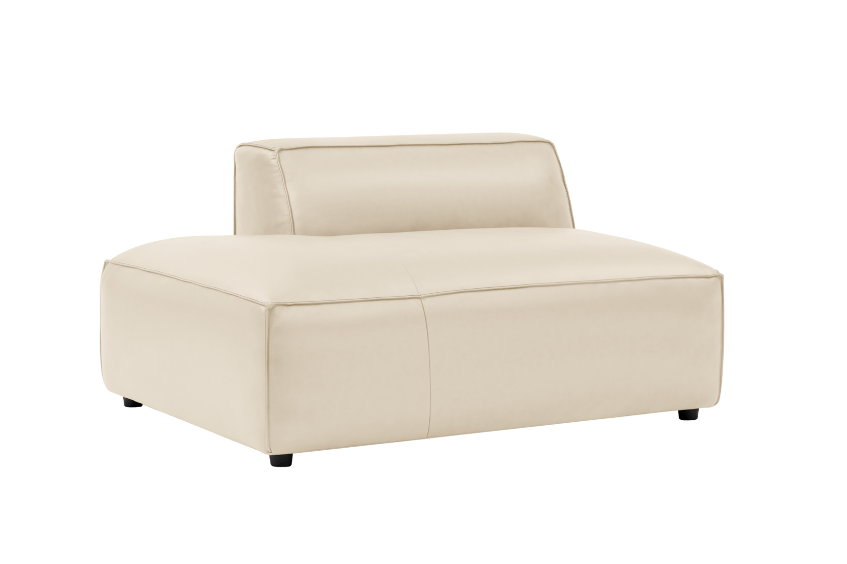 Nathan Leather Left Open-End Sofa Module