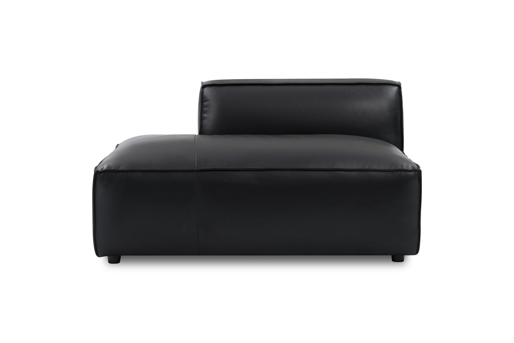 Nathan Leather Left Open-End Sofa Module