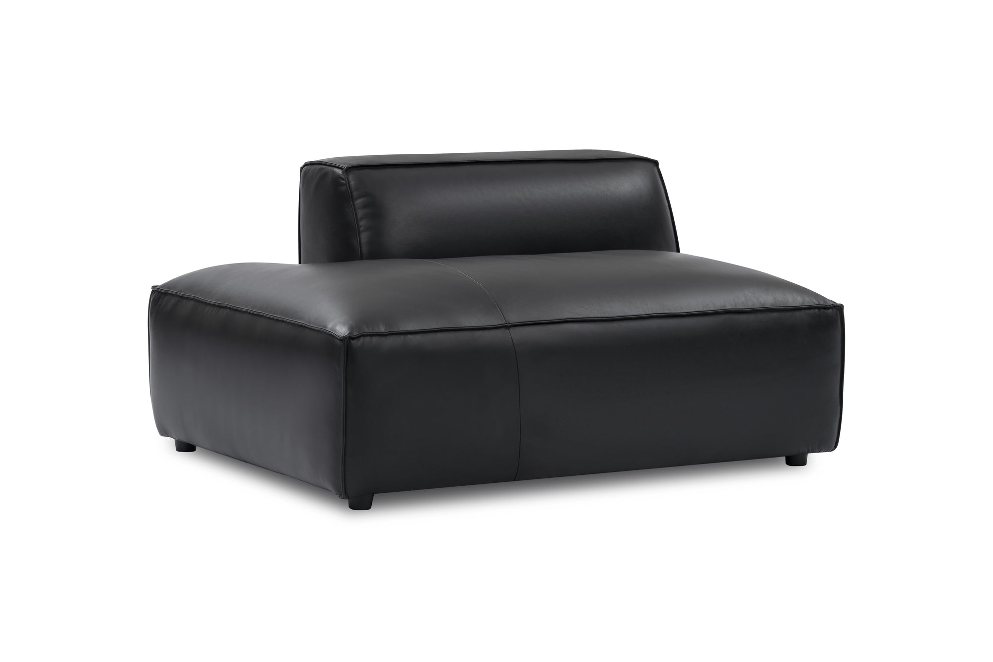 Nathan Leather Left Open-End Sofa Module