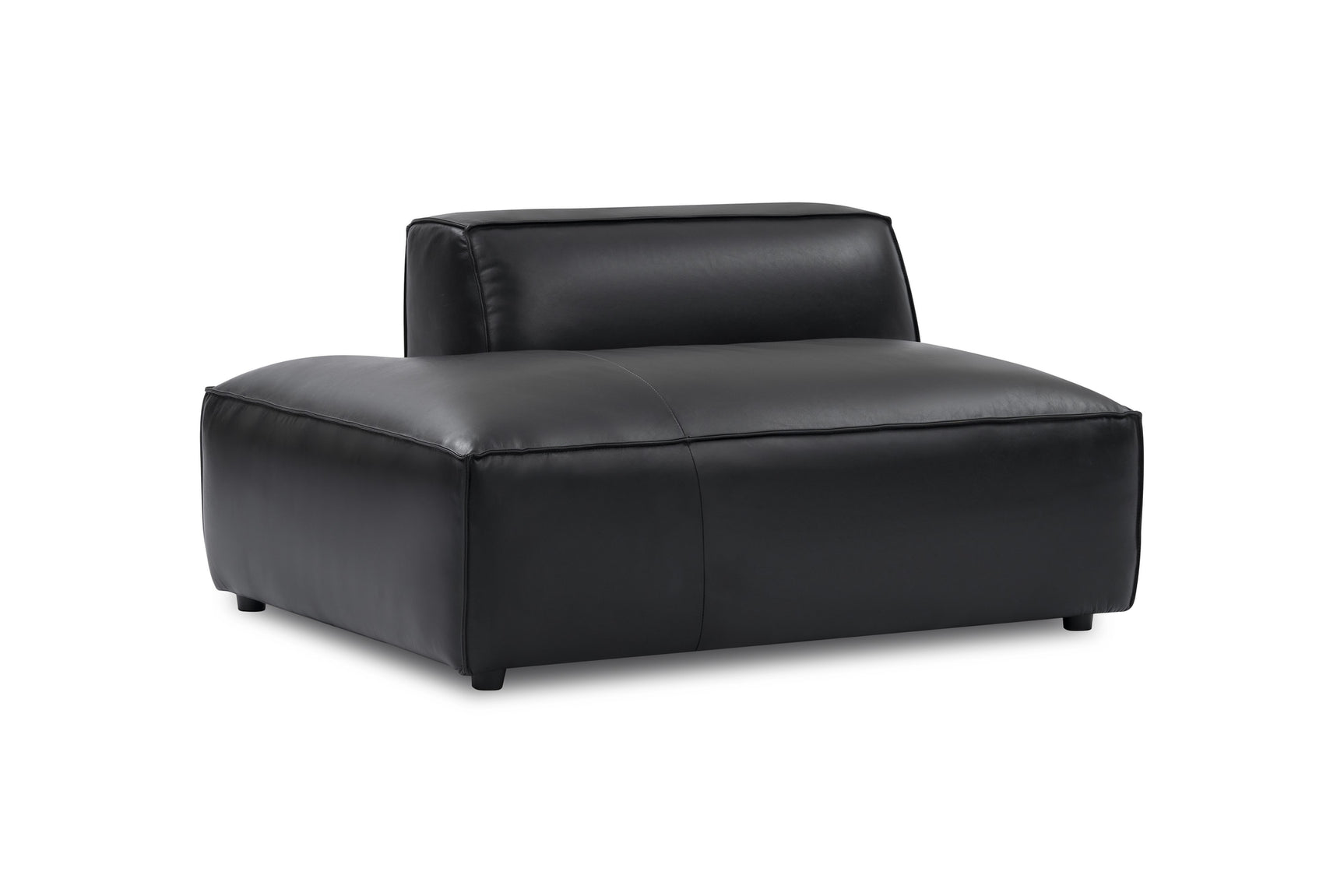 Nathan Leather Left Open-End Sofa Module