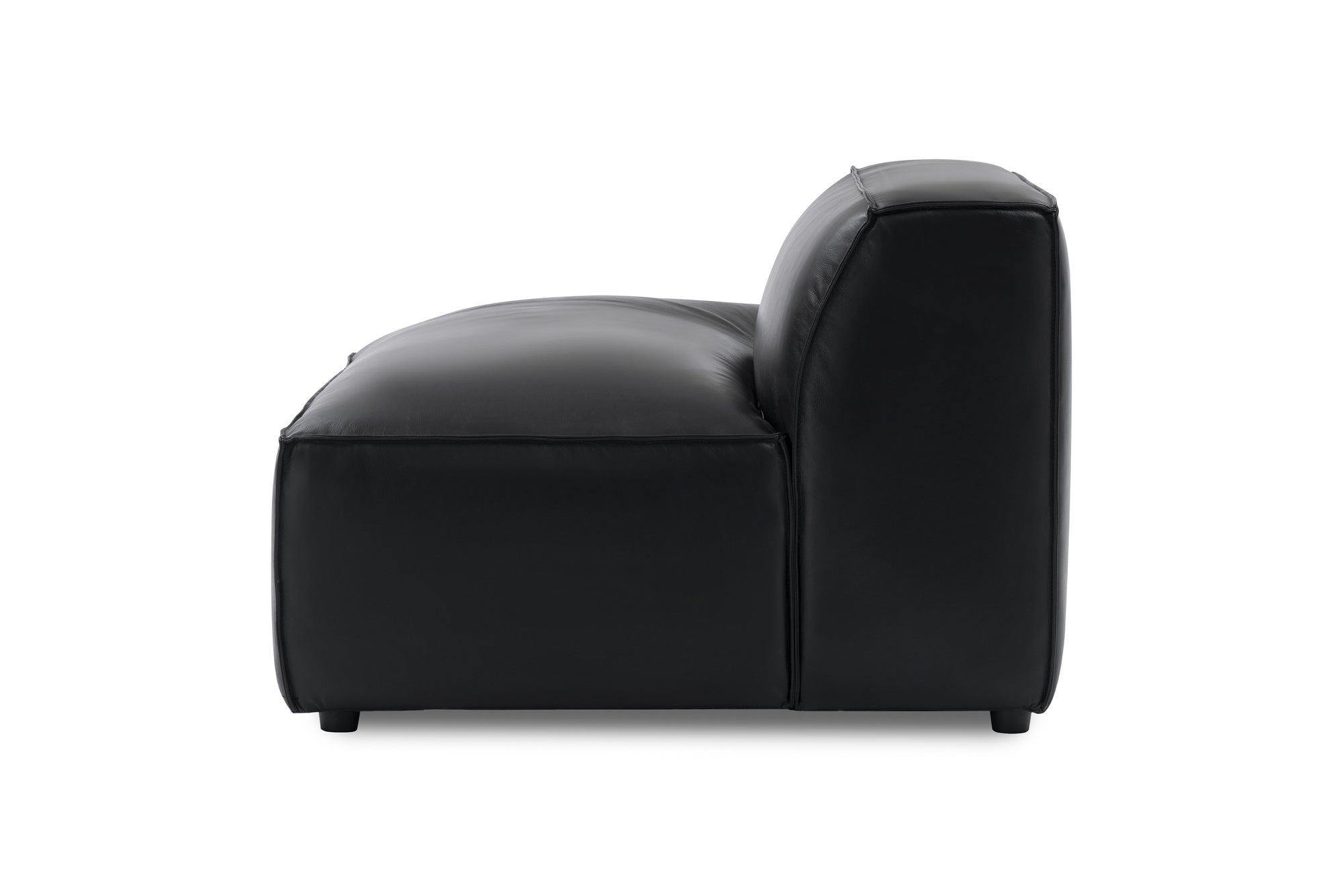 Nathan Leather Left Open-End Sofa Module