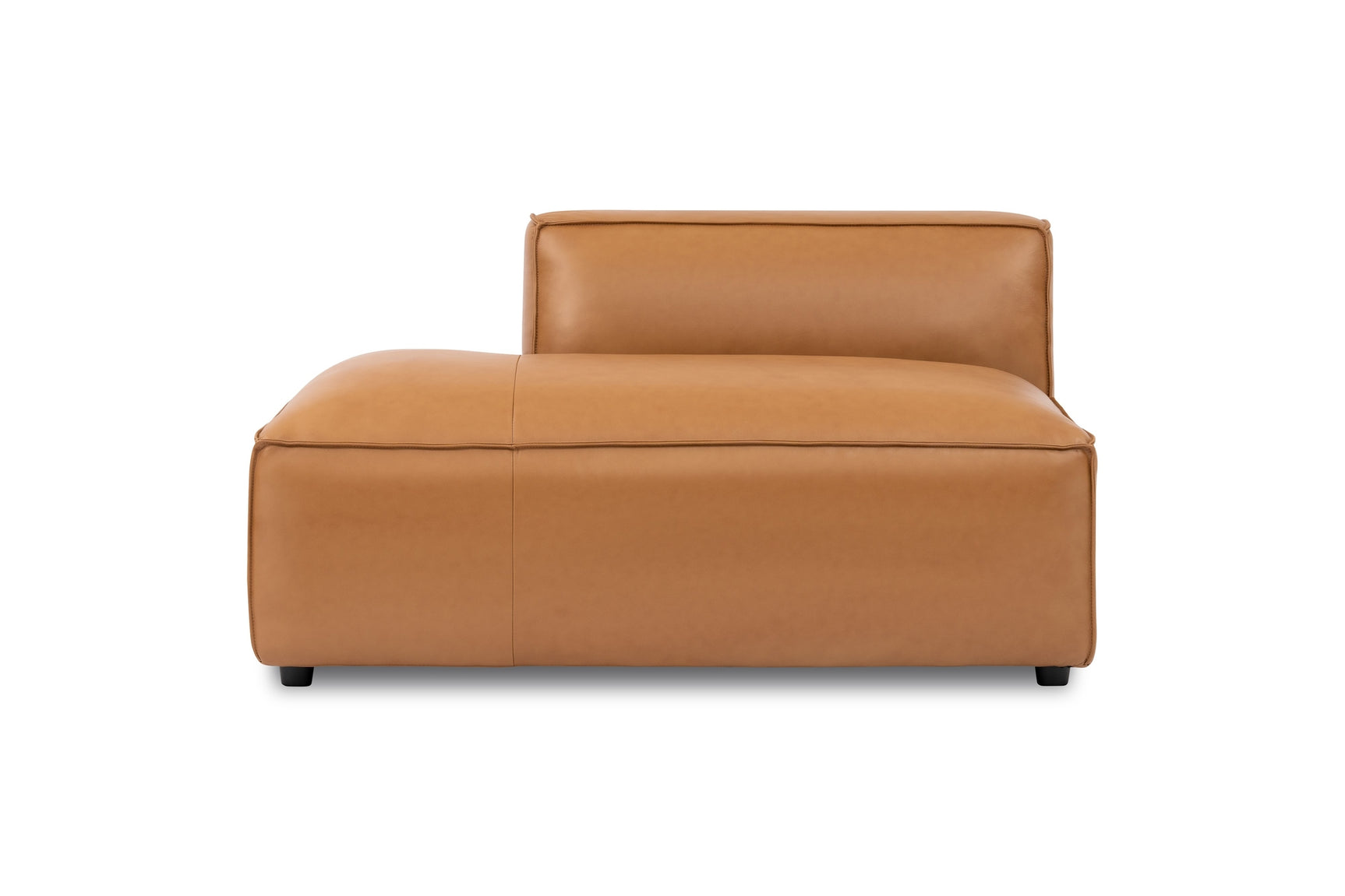Nathan Leather Left Open-End Sofa Module