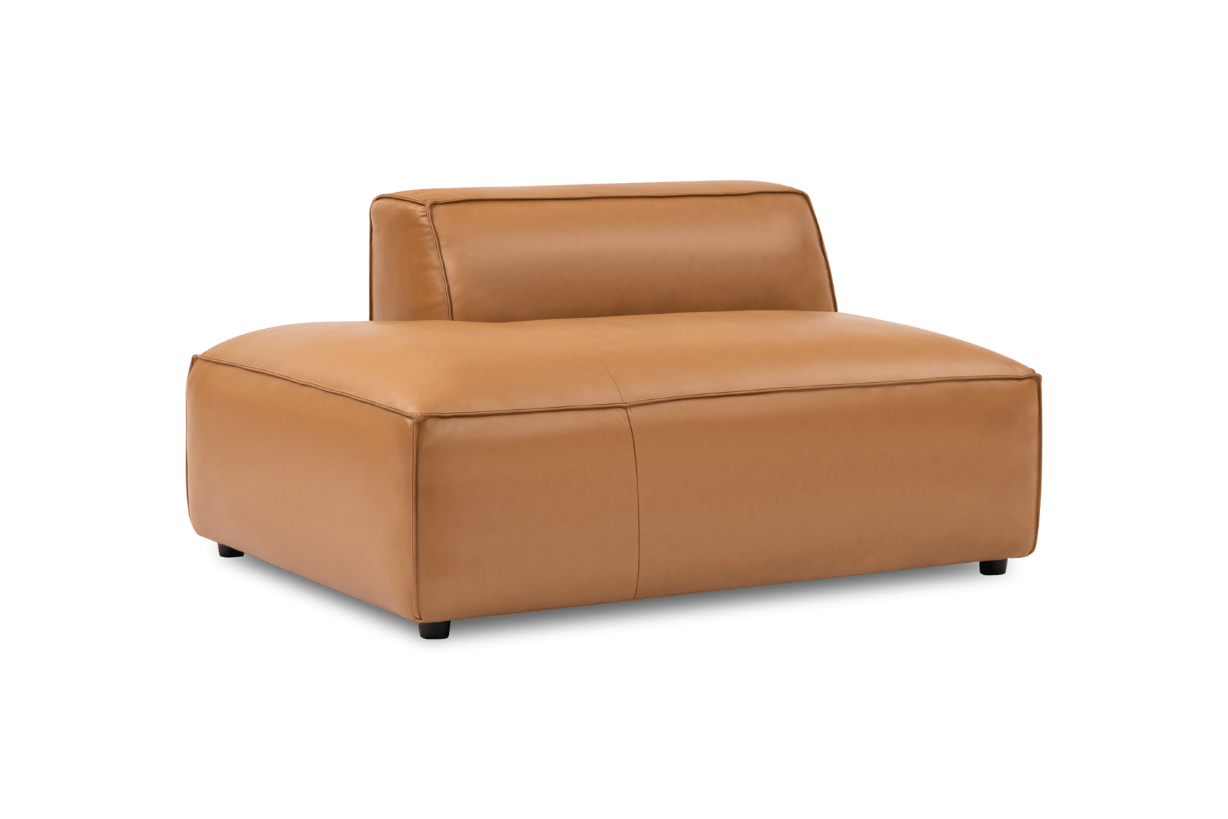 Nathan Leather Left Open-End Sofa Module
