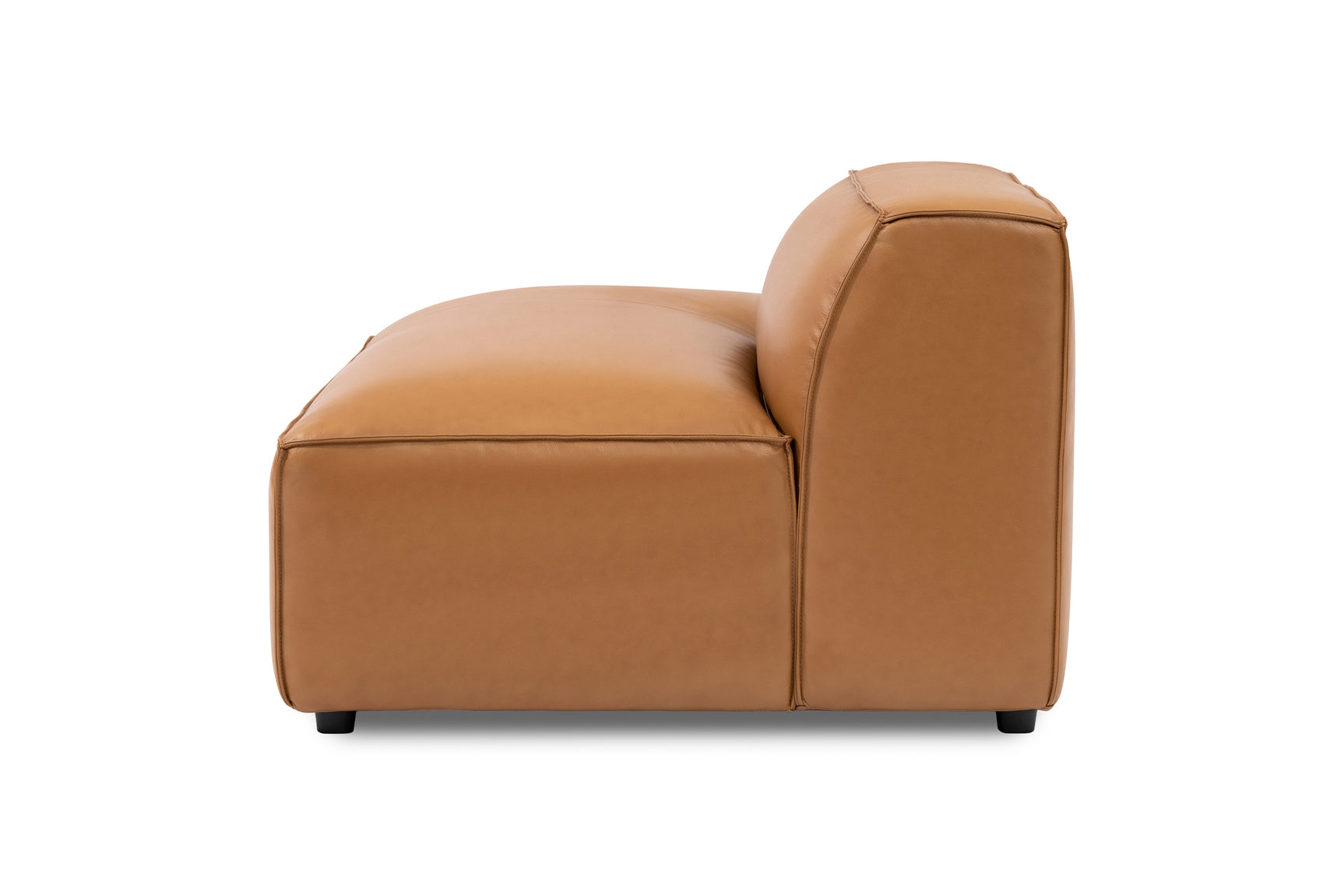 Nathan Leather Left Open-End Sofa Module