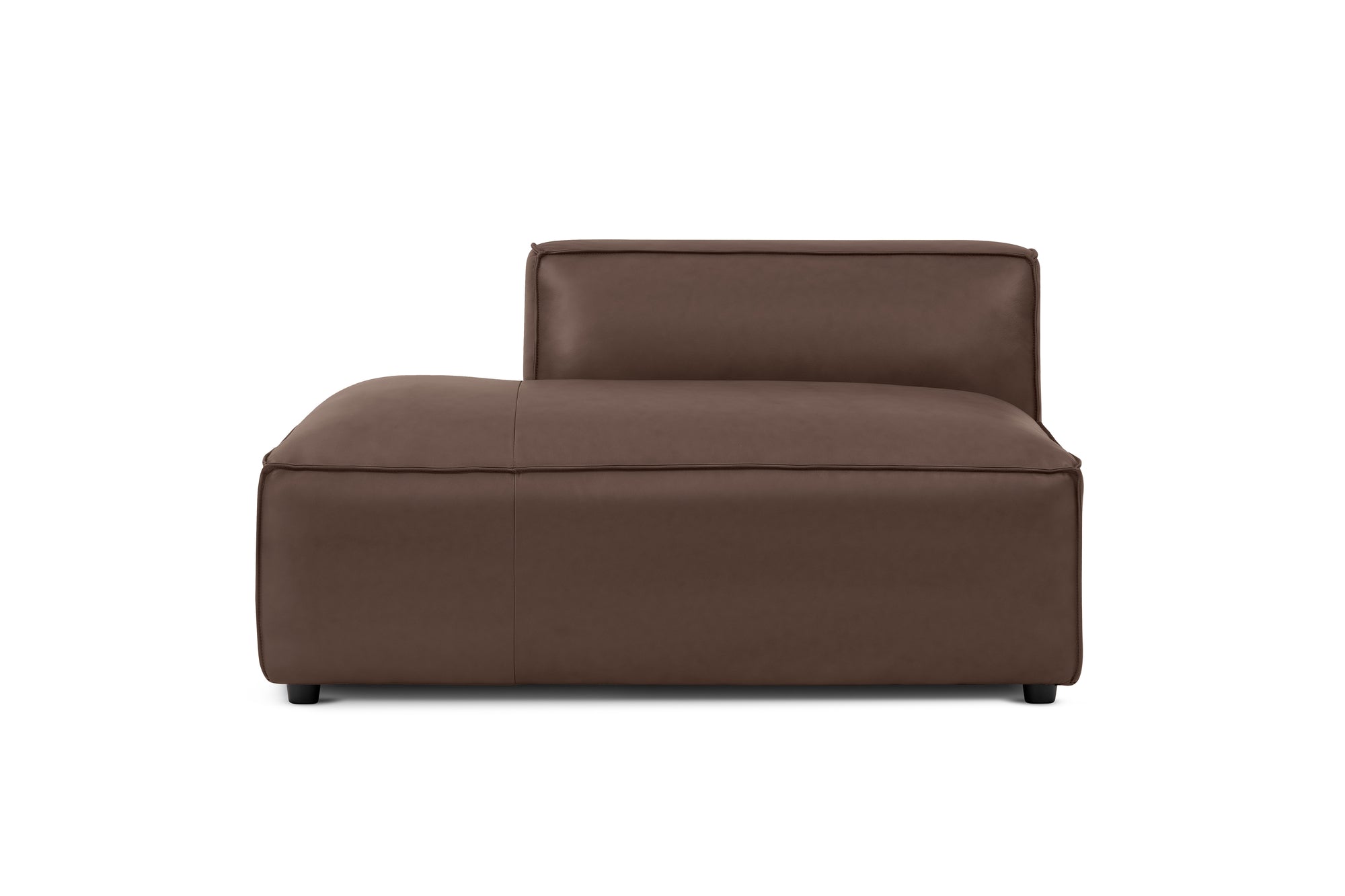 Nathan Leather Left Open-End Sofa Module