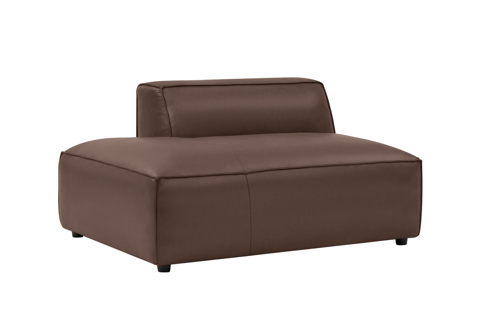 Nathan Leather Left Open-End Sofa Module
