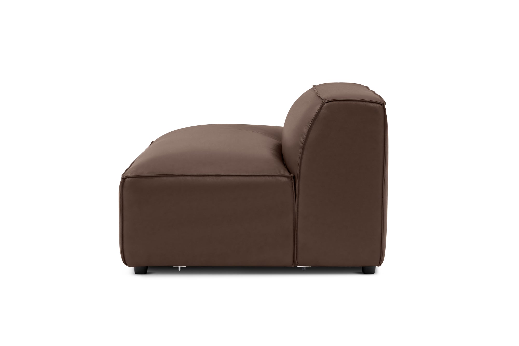Nathan Leather Left Open-End Sofa Module