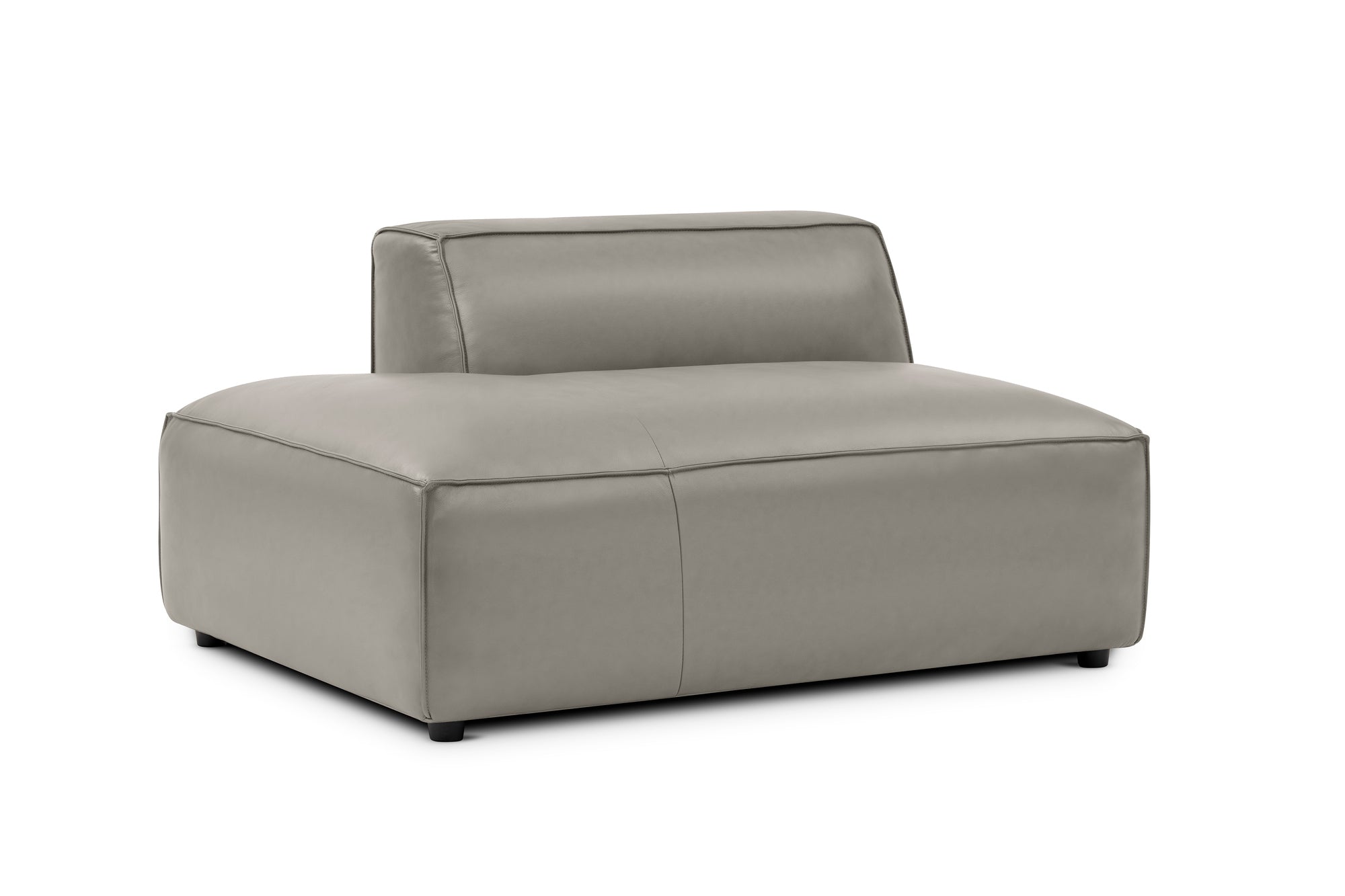 Nathan Leather Left Open-End Sofa Module