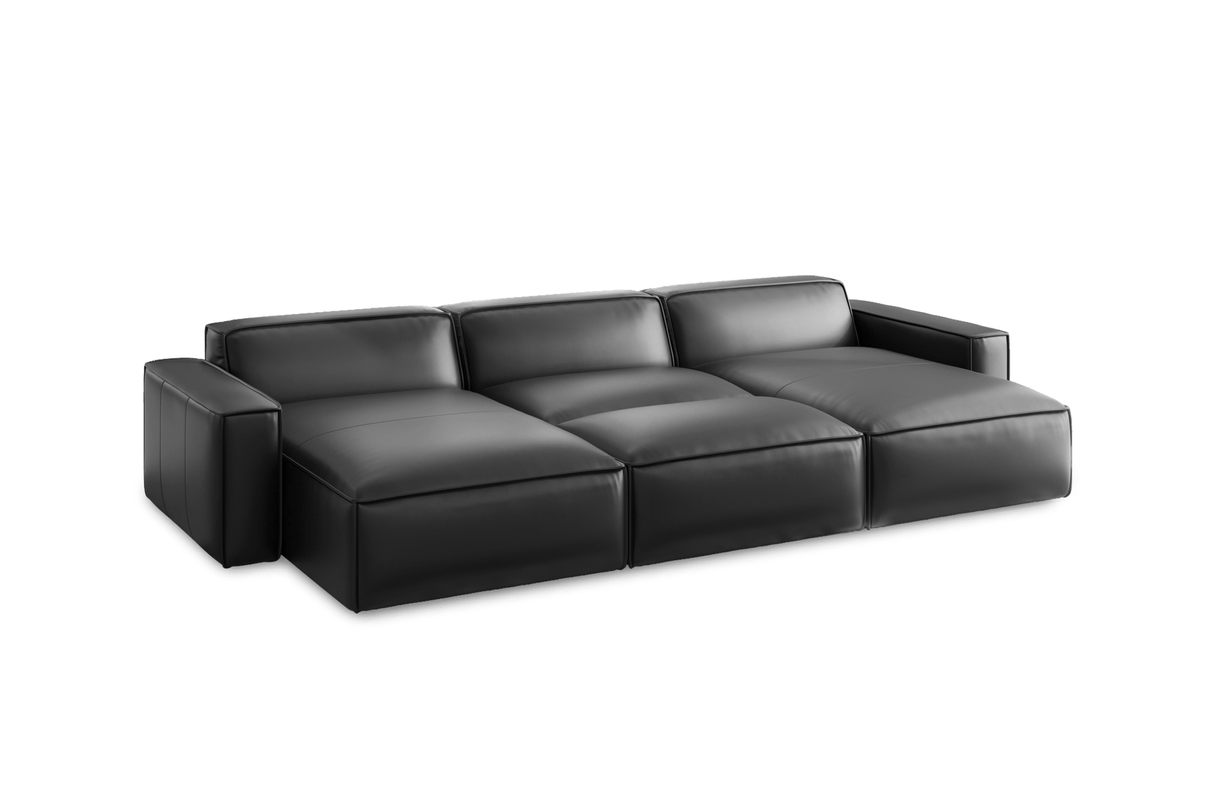 Nathan Leather Modular Bed Sectional Sofa