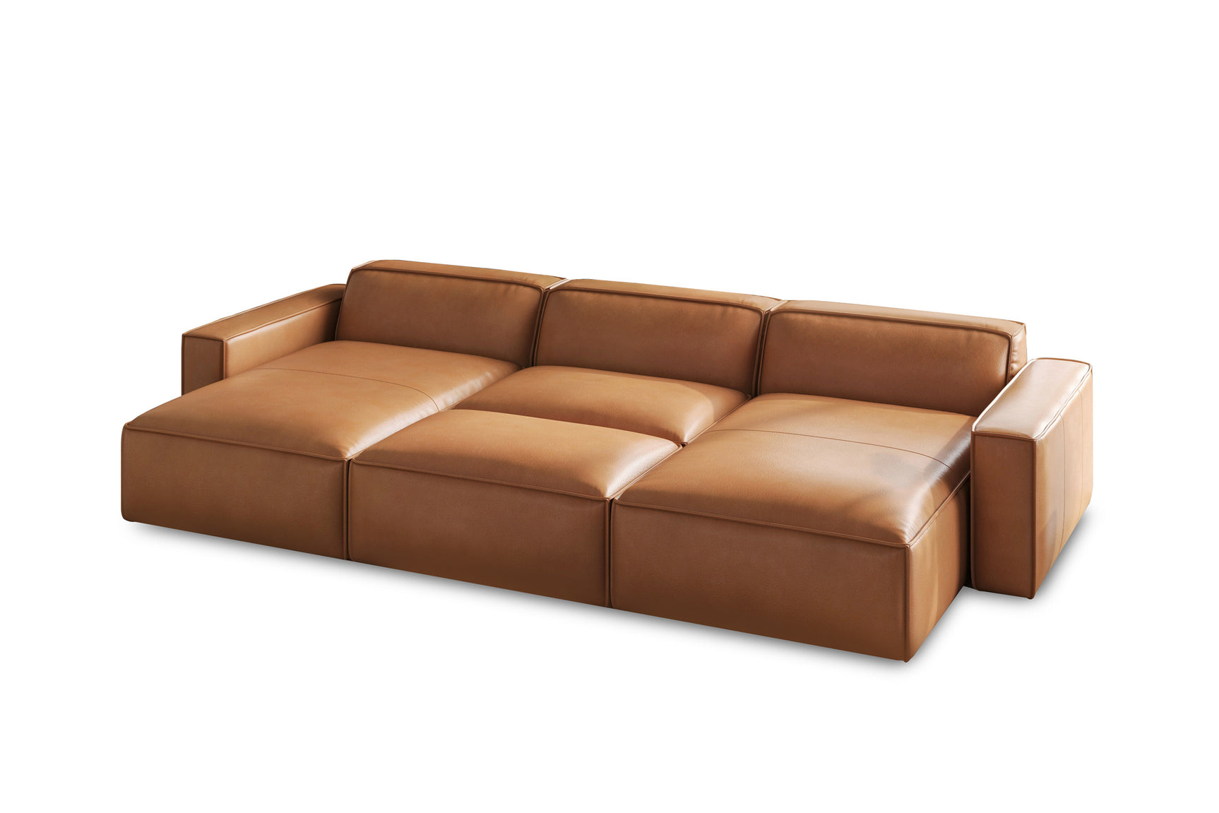 Nathan Leather Modular Bed Sectional Sofa
