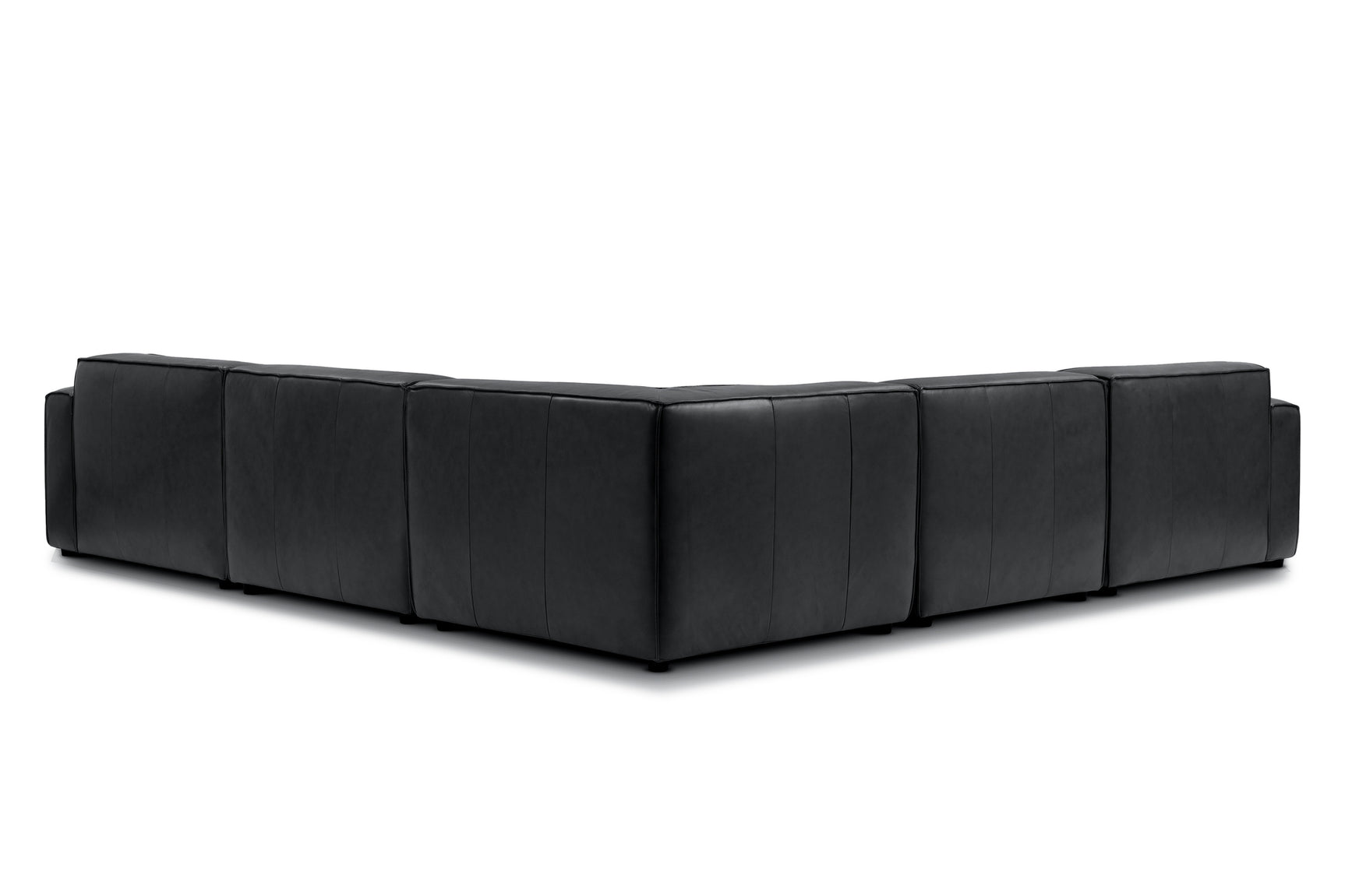 Nathan Leather Modular Corner Sectional Sofa