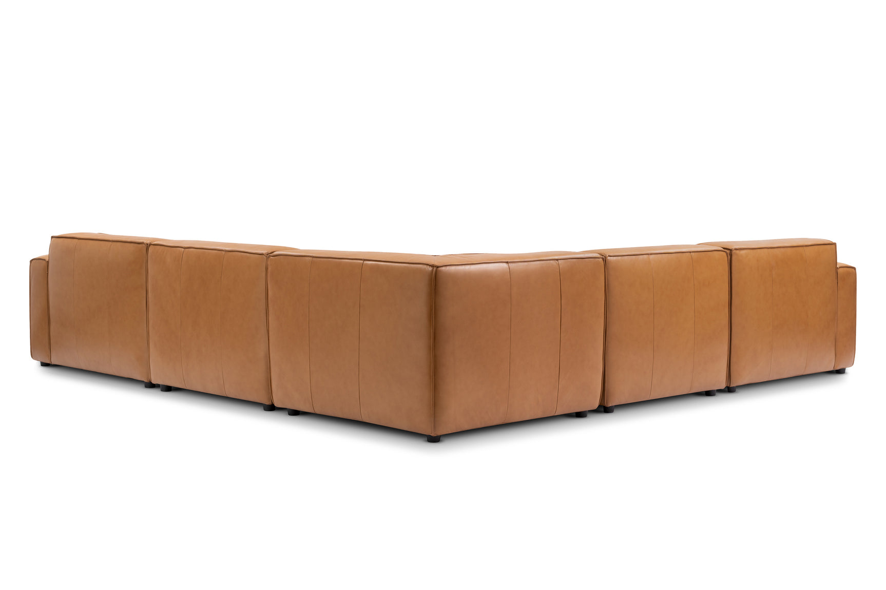 Nathan Leather Modular Corner Sectional Sofa