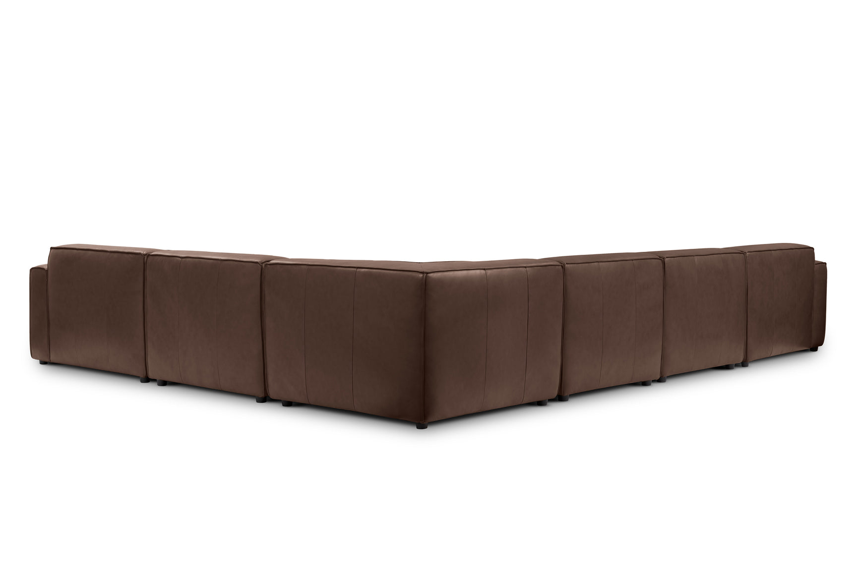 Nathan Leather Modular Corner Sectional Sofa