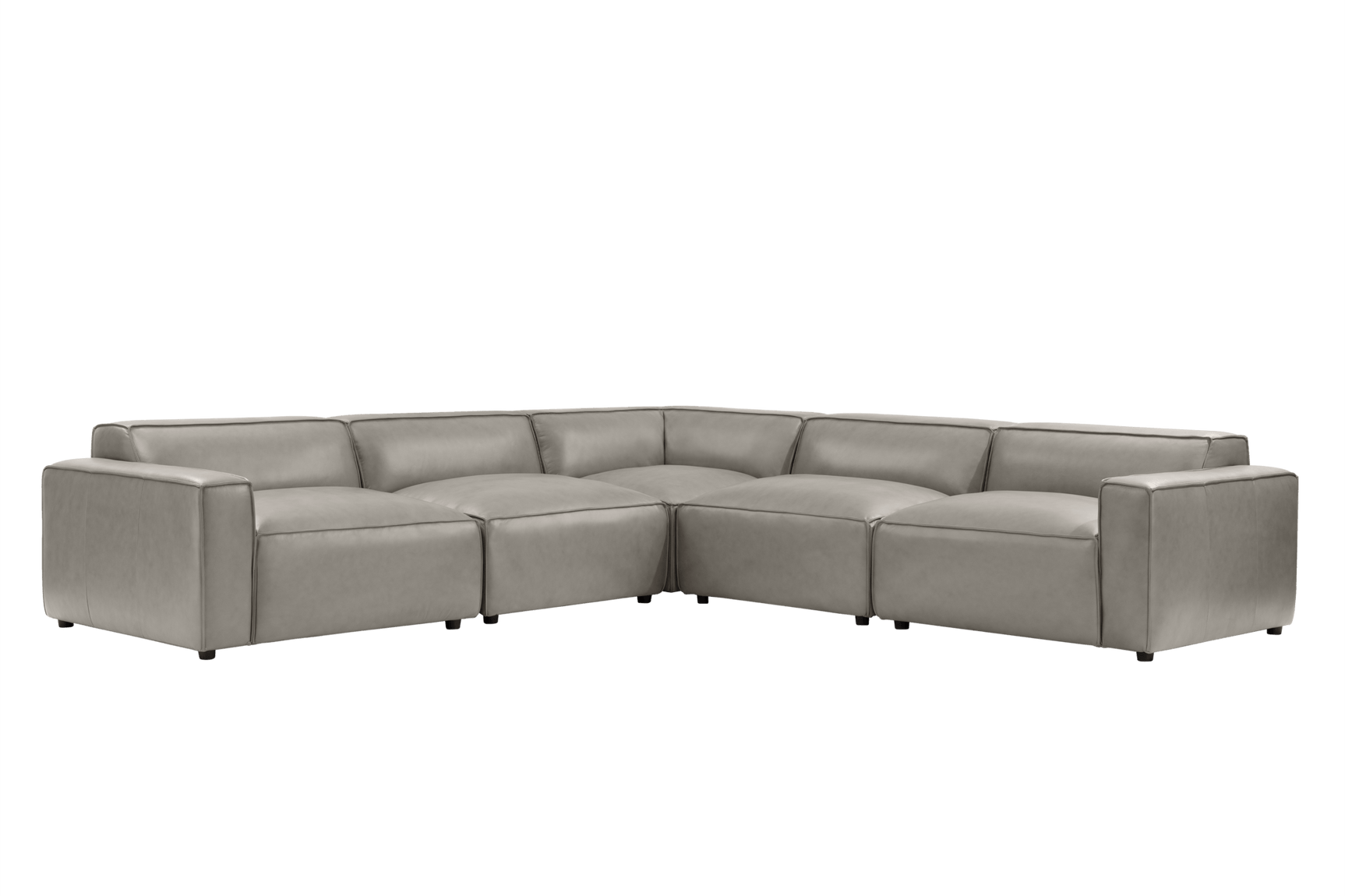 Nathan Leather Modular Corner Sectional Sofa