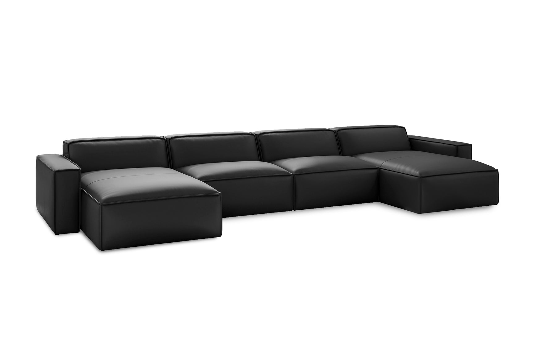 Nathan Leather Modular Sectional Sofa