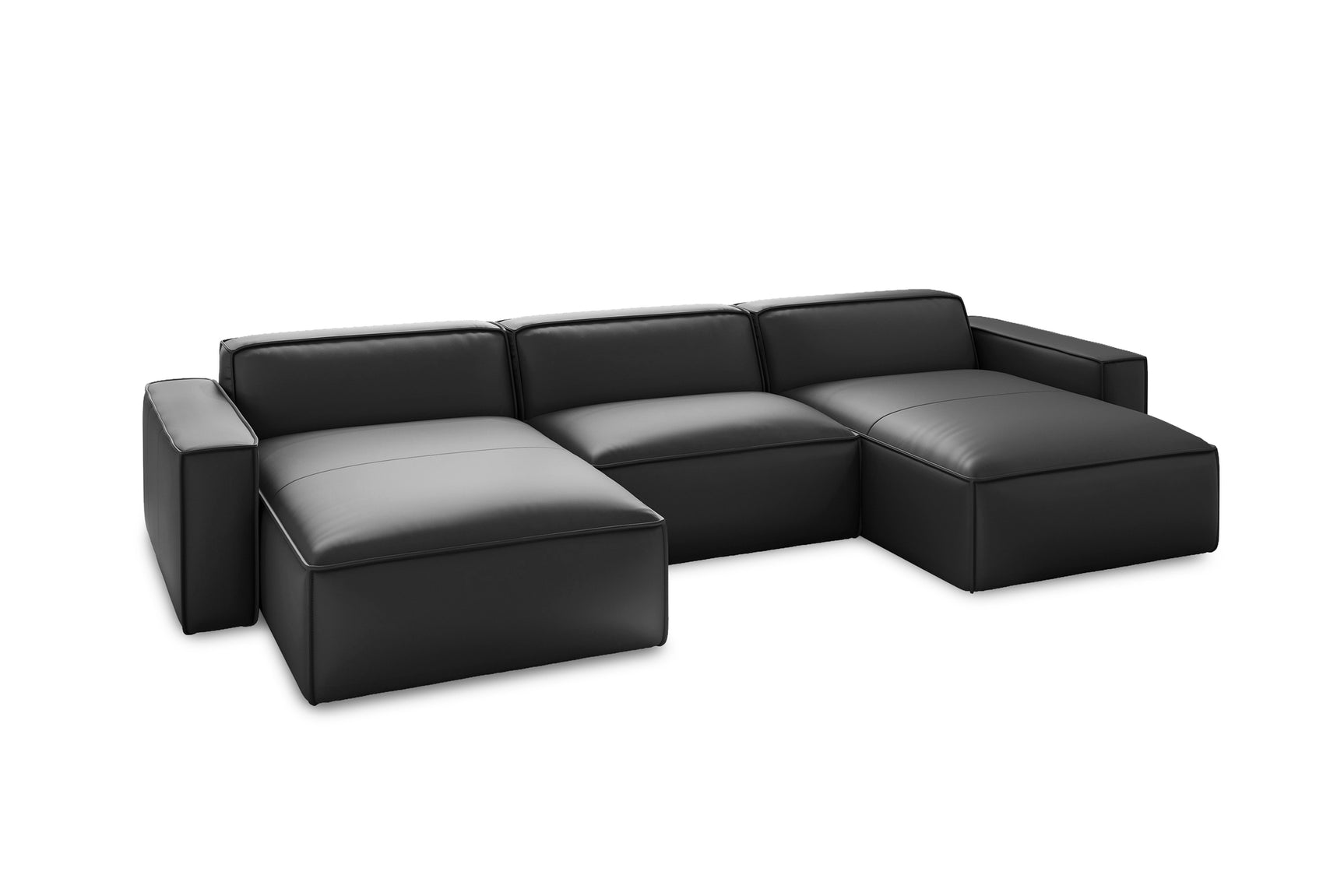 Nathan Leather Modular Sectional Sofa