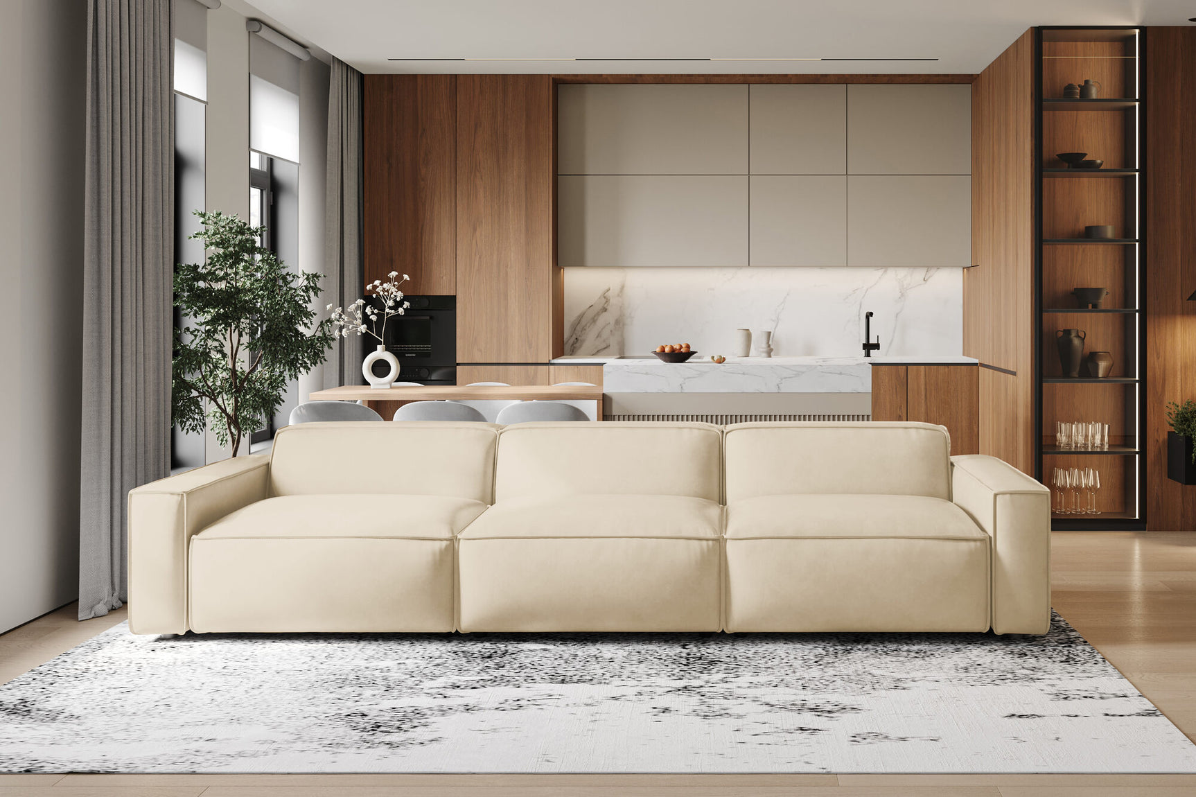Nathan Leather Modular Sofa